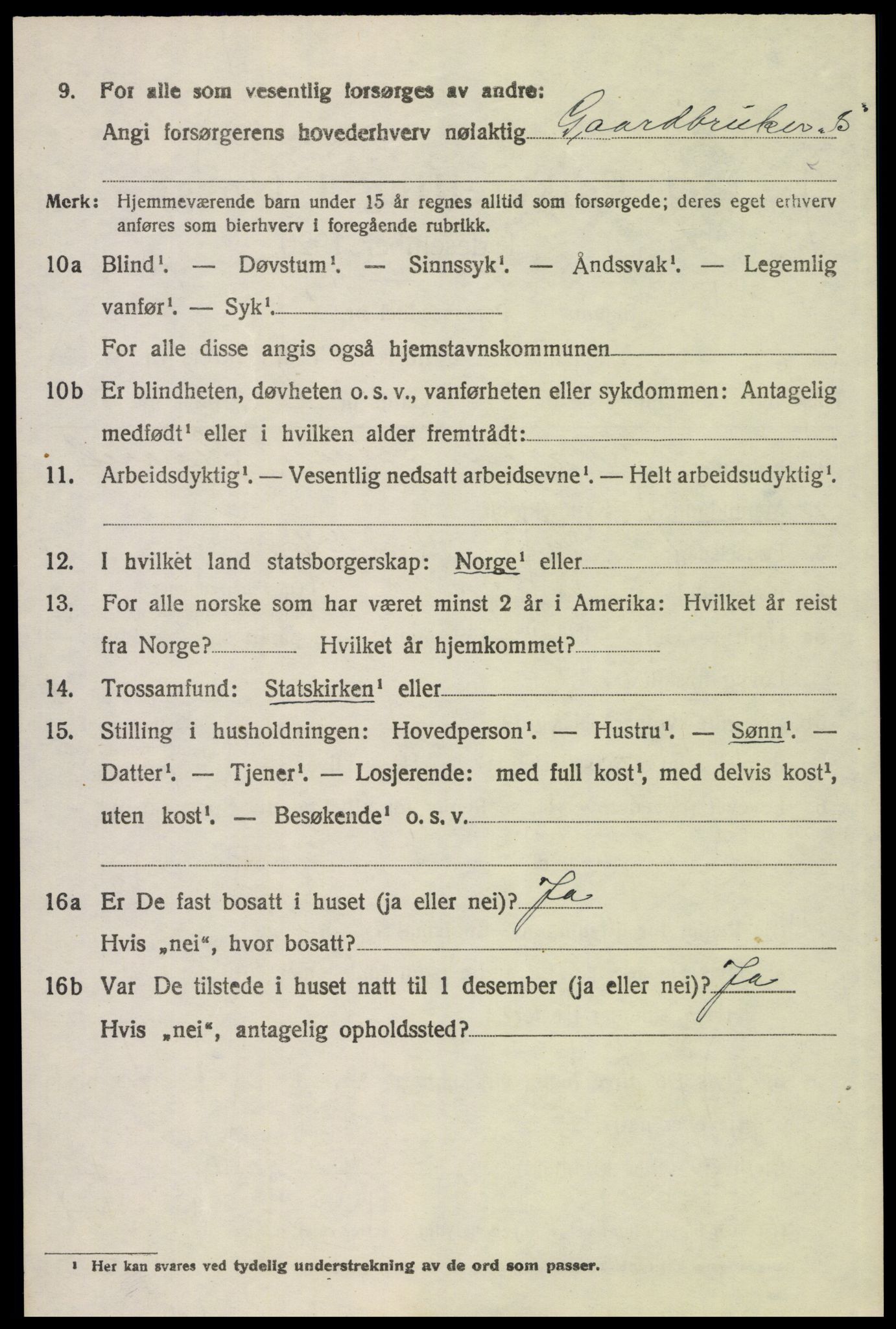 SAH, 1920 census for Trysil, 1920, p. 6850