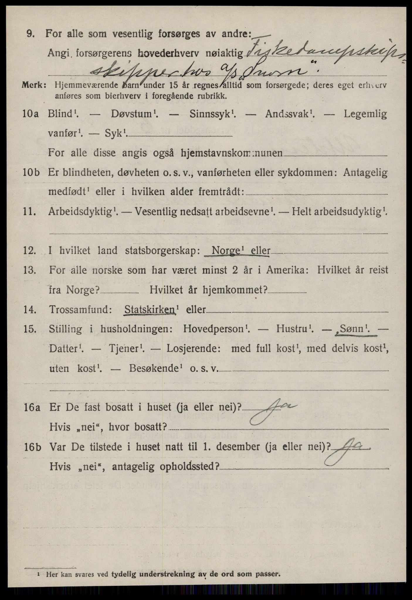 SAT, 1920 census for Ulstein, 1920, p. 1635