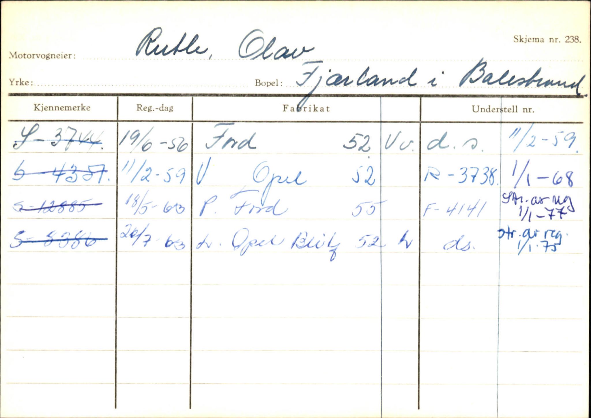 Statens vegvesen, Sogn og Fjordane vegkontor, AV/SAB-A-5301/4/F/L0132: Eigarregister Askvoll A-Å. Balestrand A-Å, 1945-1975, p. 2236