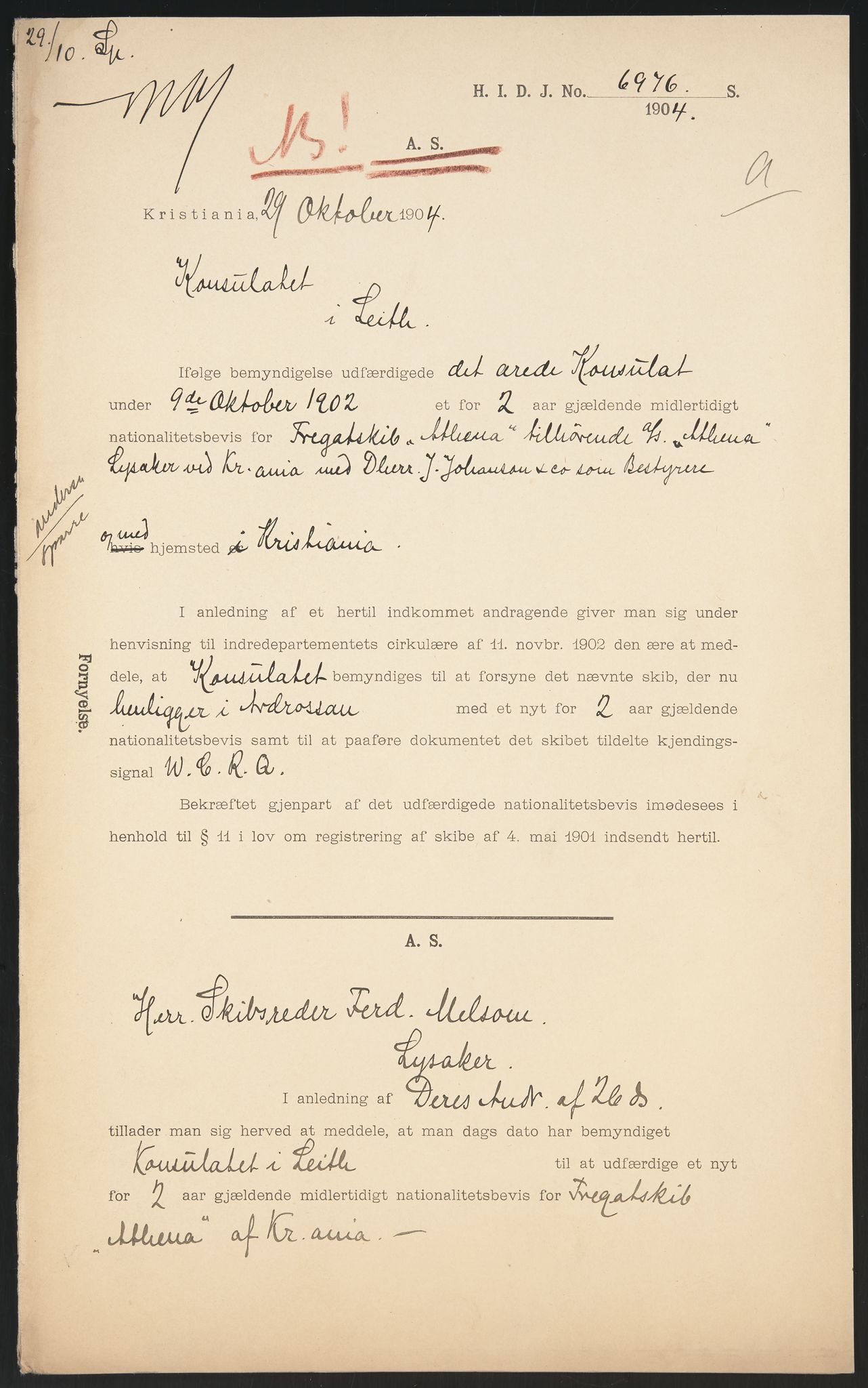 Sjøfartsdirektoratet med forløpere, skipsmapper slettede skip, AV/RA-S-4998/F/Fa/L0074: --, 1862-1922, p. 100