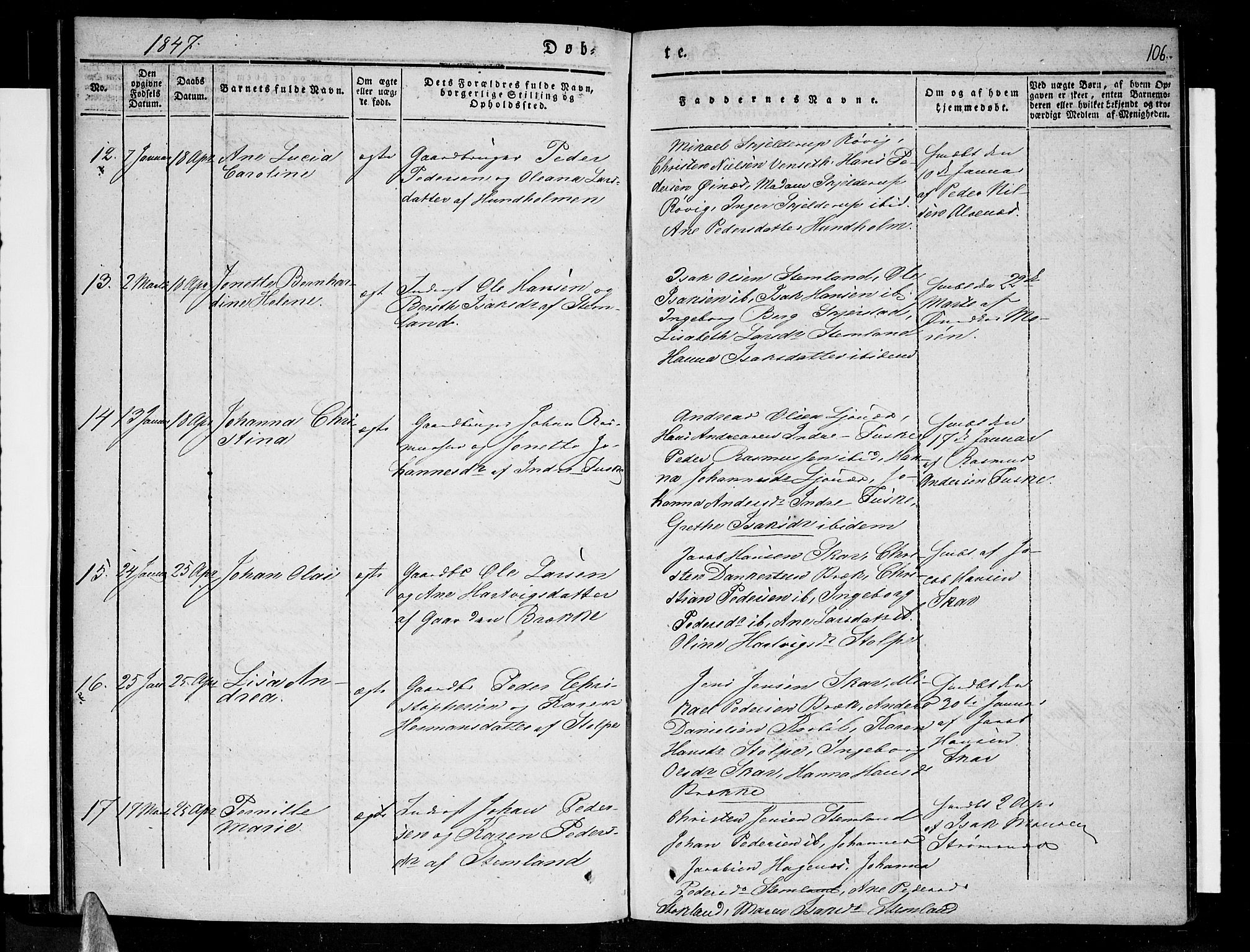 Ministerialprotokoller, klokkerbøker og fødselsregistre - Nordland, AV/SAT-A-1459/852/L0737: Parish register (official) no. 852A07, 1833-1849, p. 106