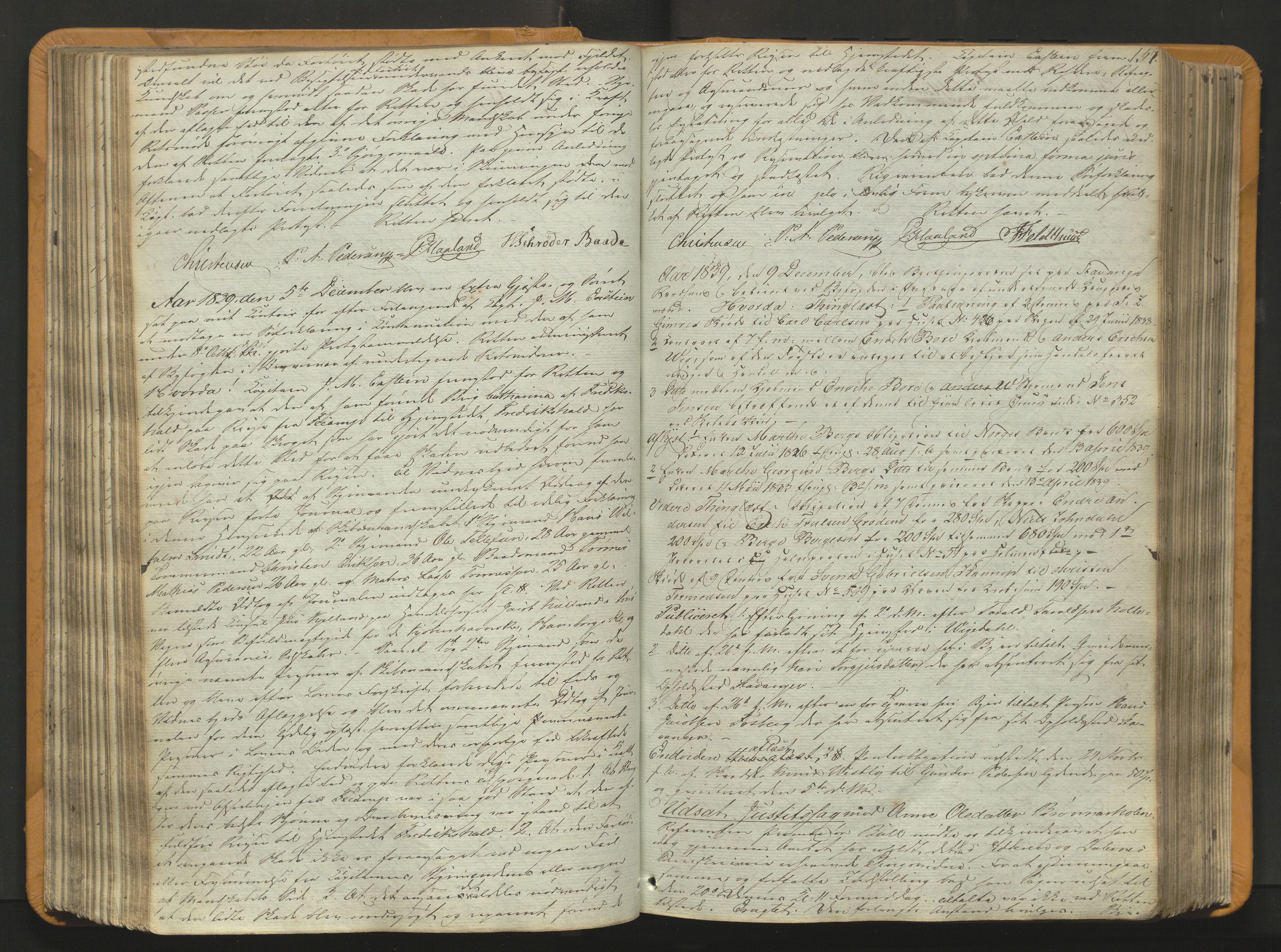 Stavanger byfogd, AV/SAST-A-101408/001/3/30/30BA/L0054: Bytingprotkoll, 1838-1843, p. 156b-157a
