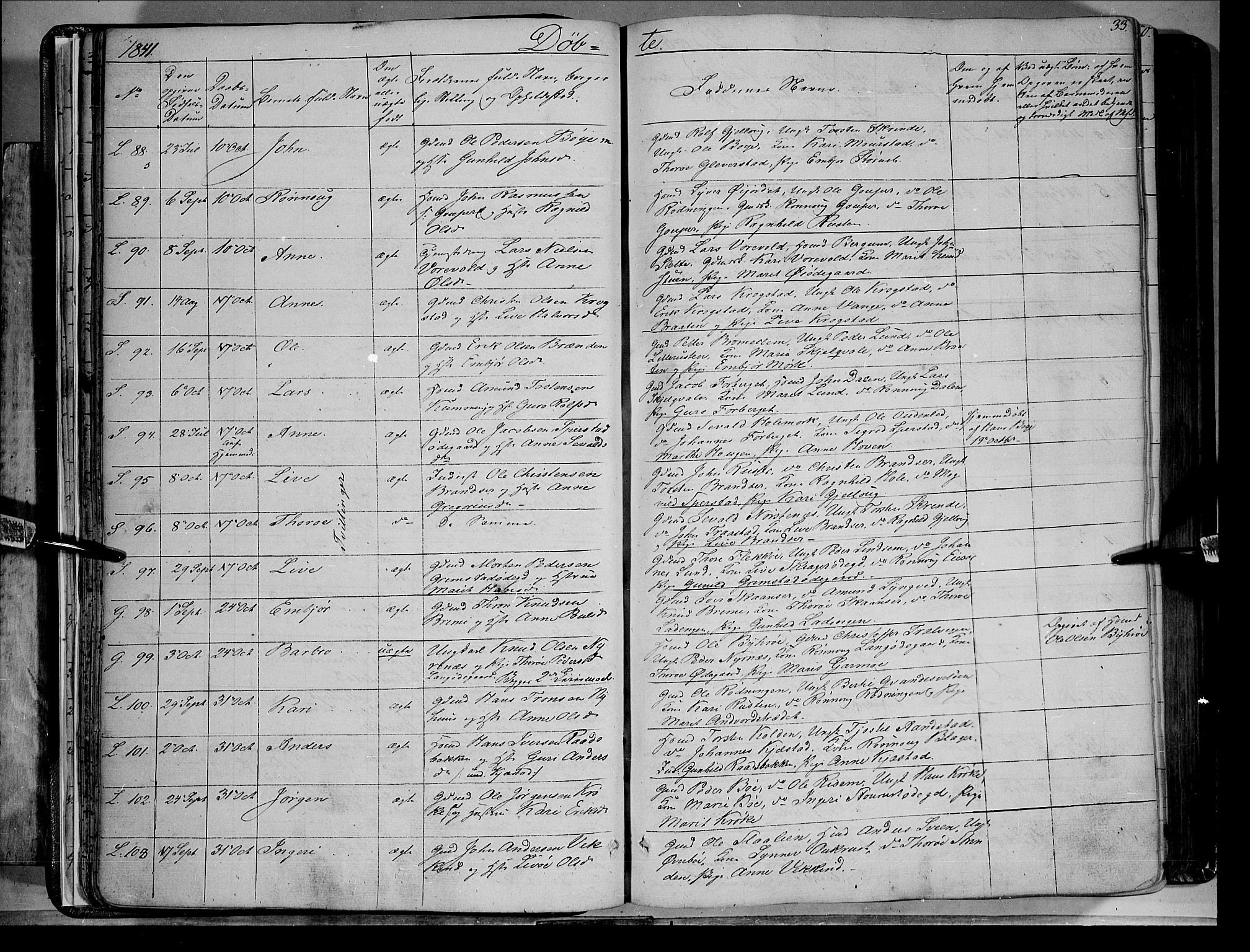 Lom prestekontor, AV/SAH-PREST-070/K/L0006: Parish register (official) no. 6A, 1837-1863, p. 33