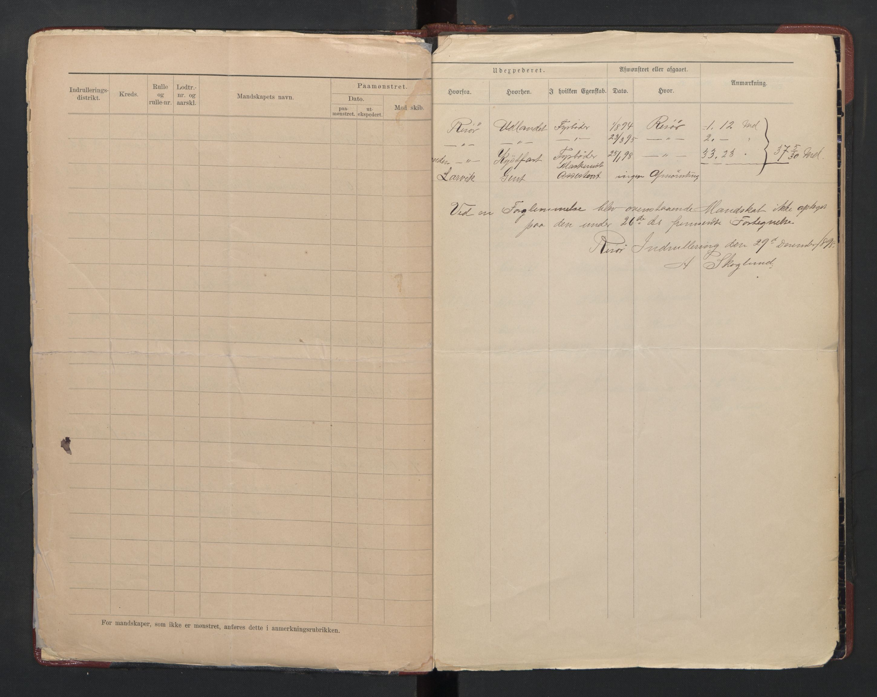 Risør mønstringskrets, AV/SAK-2031-0010/F/Fb/L0018: Register til hovedrulle A og B, T-17, 1930-1948, p. 6