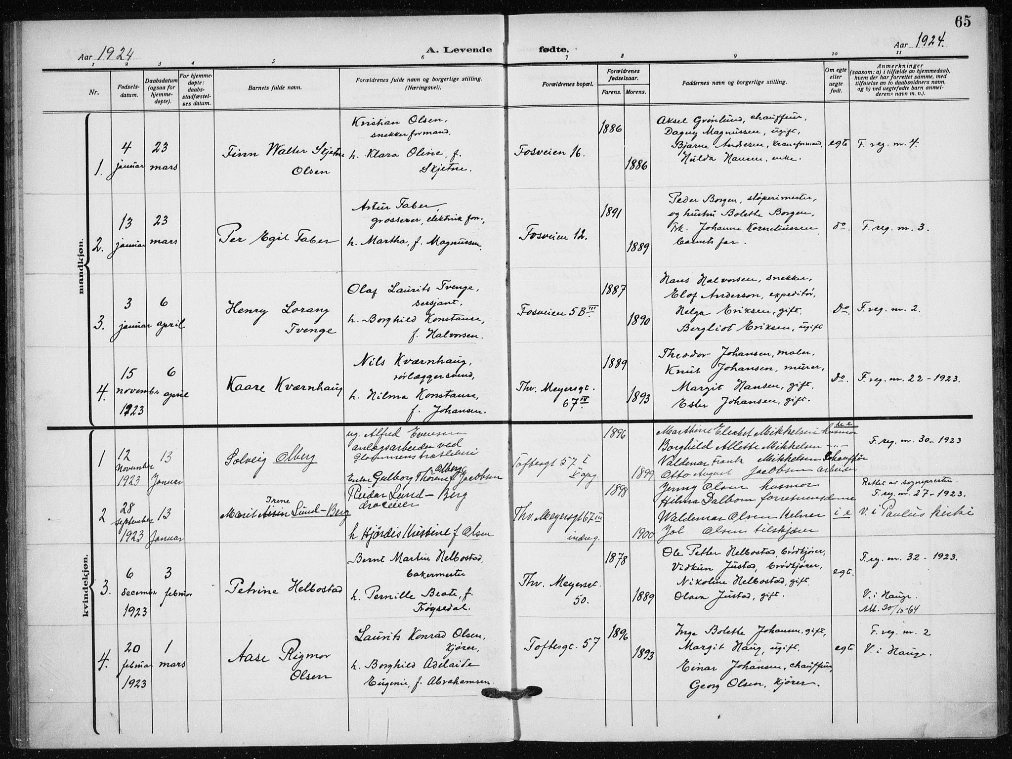 Hauge prestekontor Kirkebøker, AV/SAO-A-10849/F/Fa/L0001: Parish register (official) no. 1, 1917-1938, p. 65