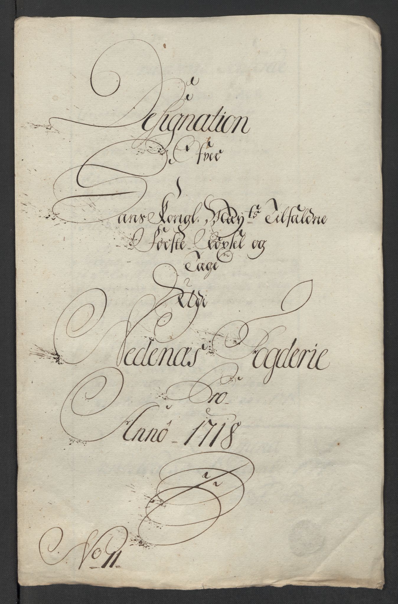 Rentekammeret inntil 1814, Reviderte regnskaper, Fogderegnskap, AV/RA-EA-4092/R39/L2327: Fogderegnskap Nedenes, 1718, p. 214