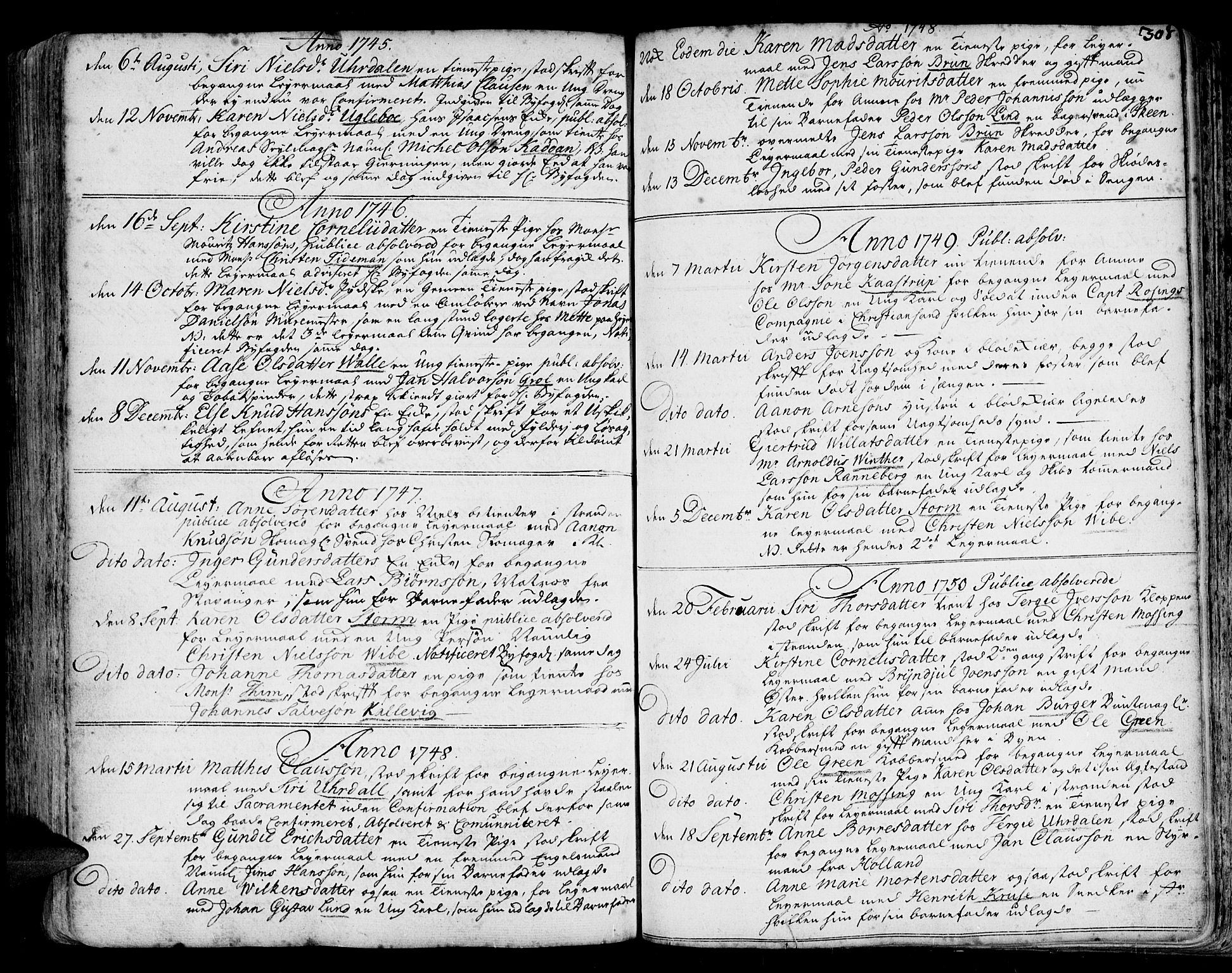 Arendal sokneprestkontor, Trefoldighet, SAK/1111-0040/F/Fa/L0001: Parish register (official) no. A 1, 1703-1815, p. 384