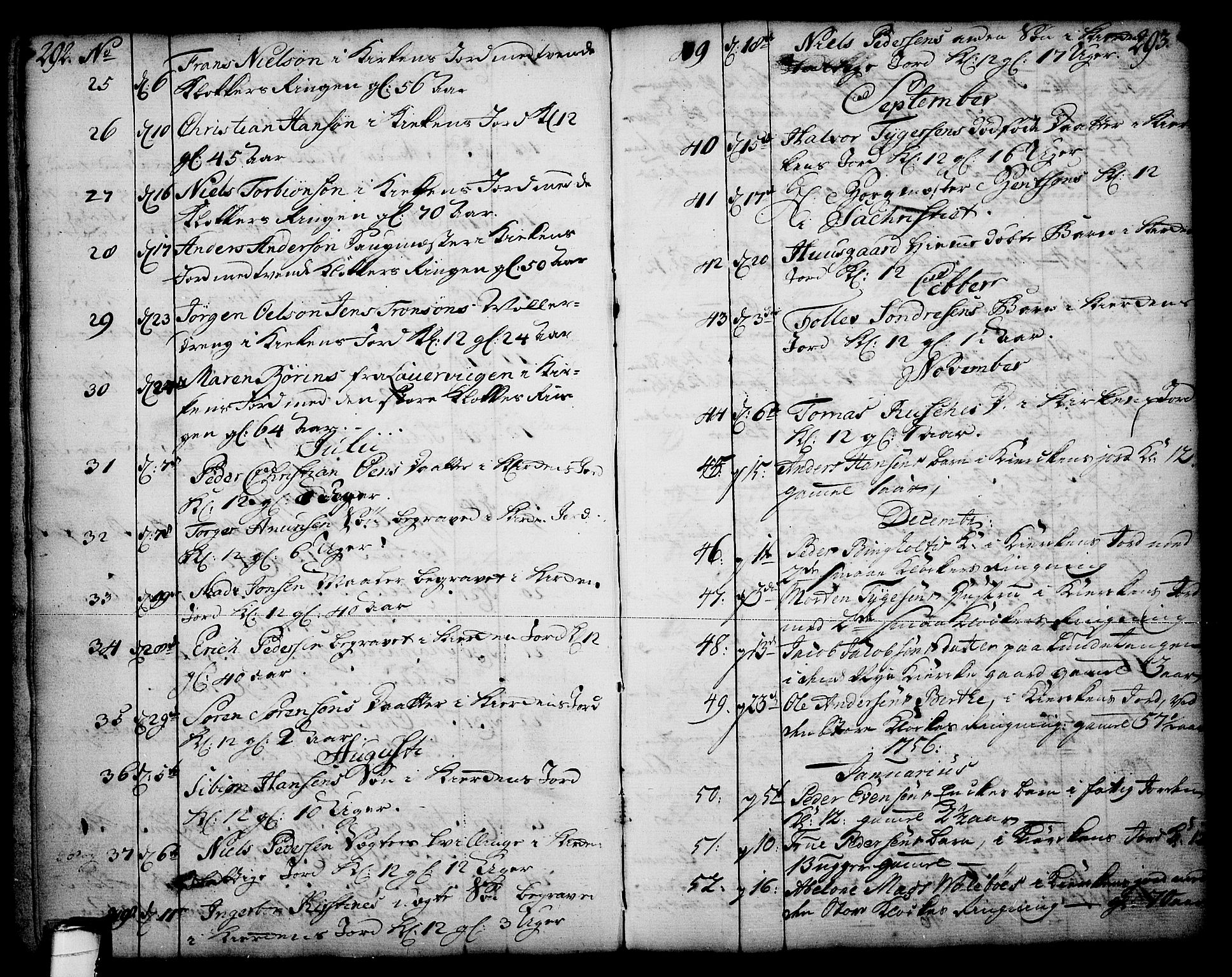 Skien kirkebøker, AV/SAKO-A-302/F/Fa/L0003: Parish register (official) no. 3, 1755-1791, p. 292-293