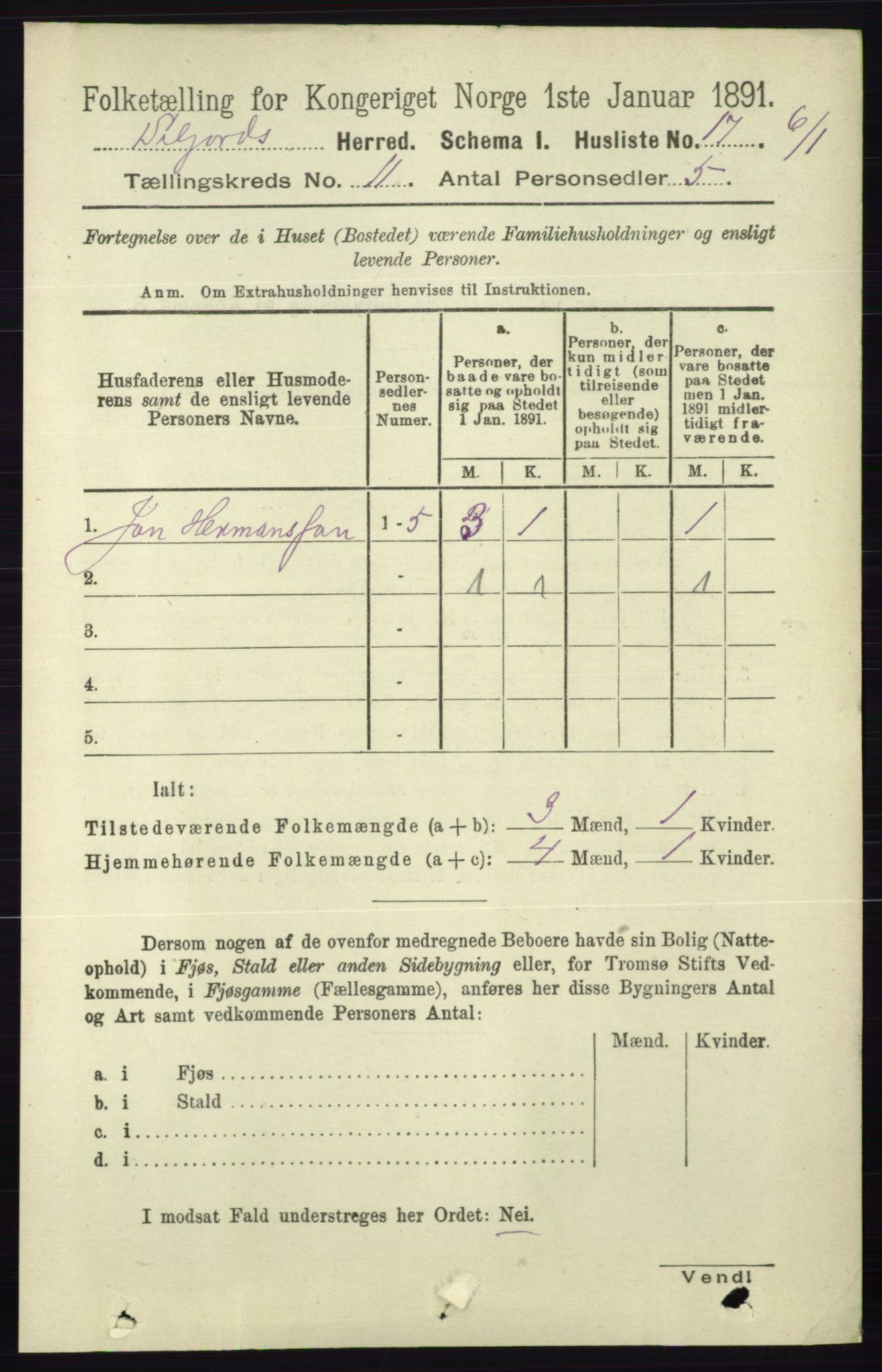 RA, 1891 census for 0828 Seljord, 1891, p. 3780