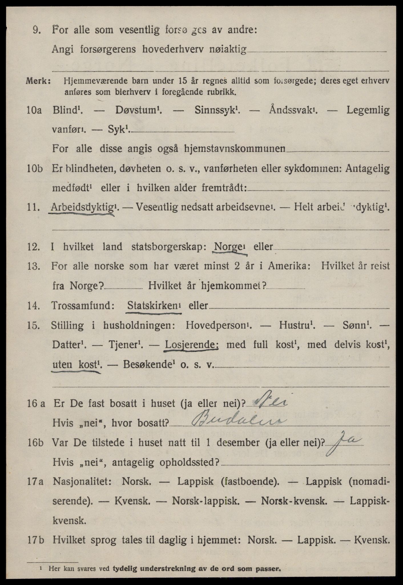 SAT, 1920 census for Singsås, 1920, p. 1118