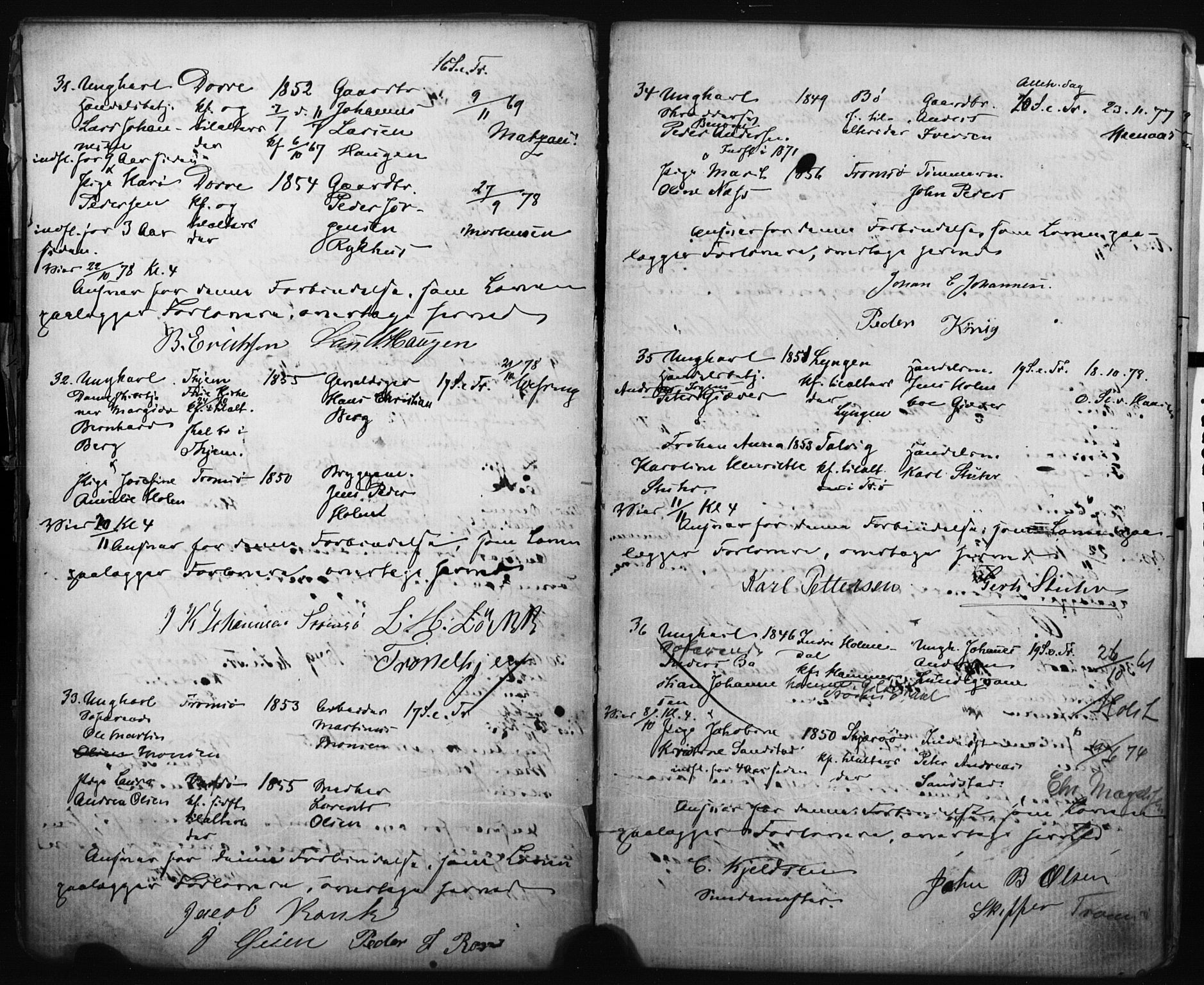 Tromsø sokneprestkontor/stiftsprosti/domprosti, AV/SATØ-S-1343/H/Hc/L0098: Banns register no. 98, 1872-1883