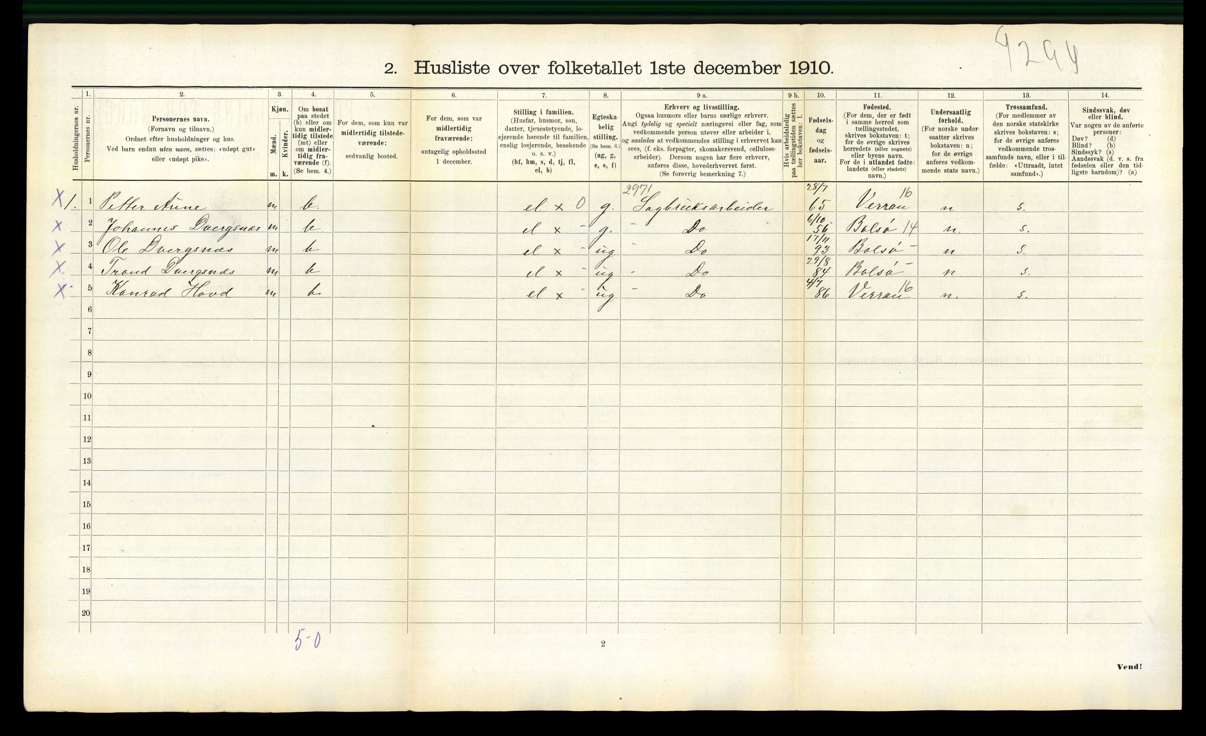 RA, 1910 census for Skogn, 1910, p. 1041