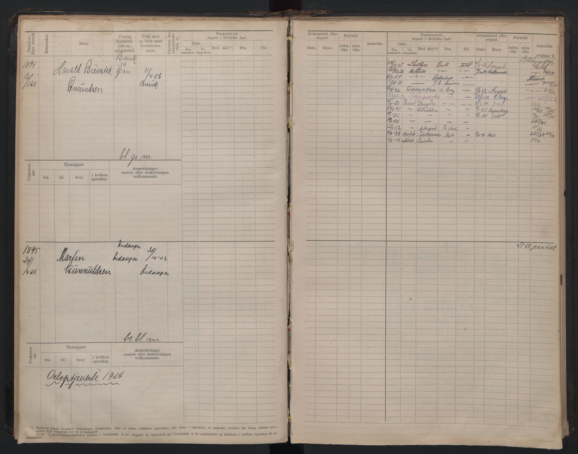 Brevik innrulleringskontor, AV/SAKO-A-833/F/Fb/L0006: Hovedrulle, 1916-1948, p. 38