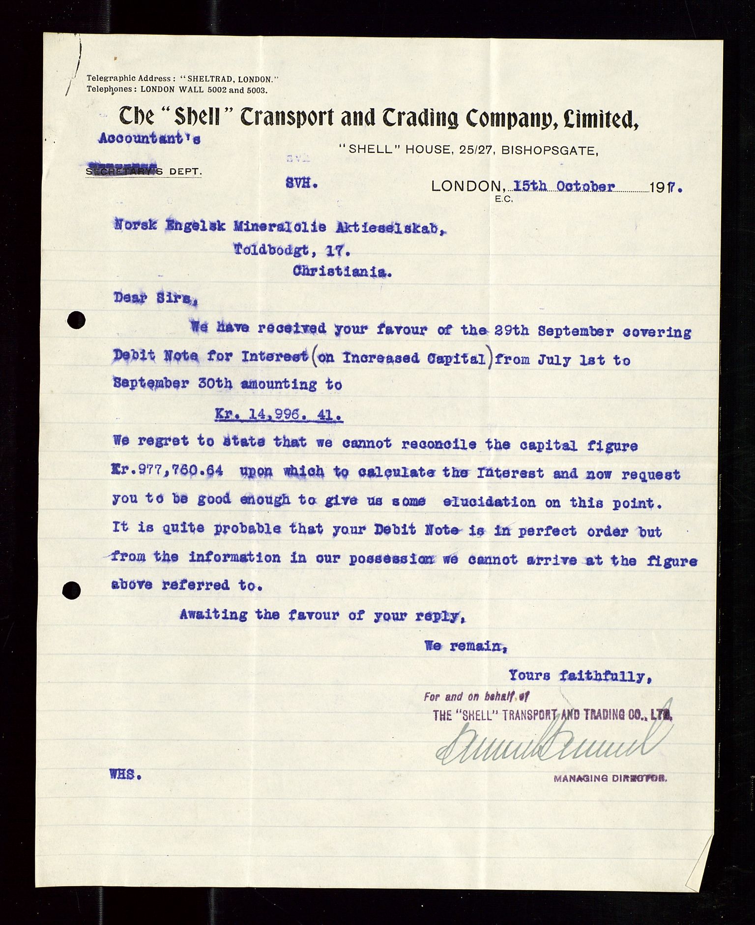 Pa 1521 - A/S Norske Shell, AV/SAST-A-101915/E/Ea/Eaa/L0020: Sjefskorrespondanse, 1917, p. 248