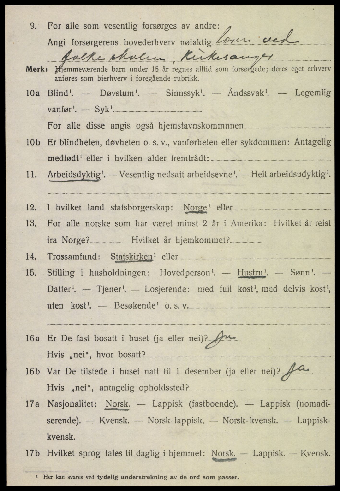 SAT, 1920 census for Otterøy, 1920, p. 2234