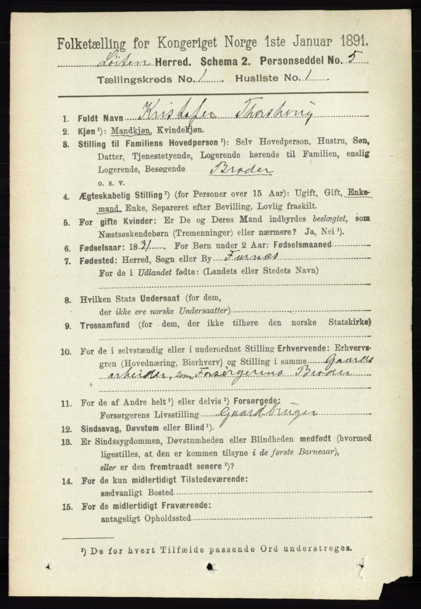 RA, 1891 census for 0415 Løten, 1891, p. 253