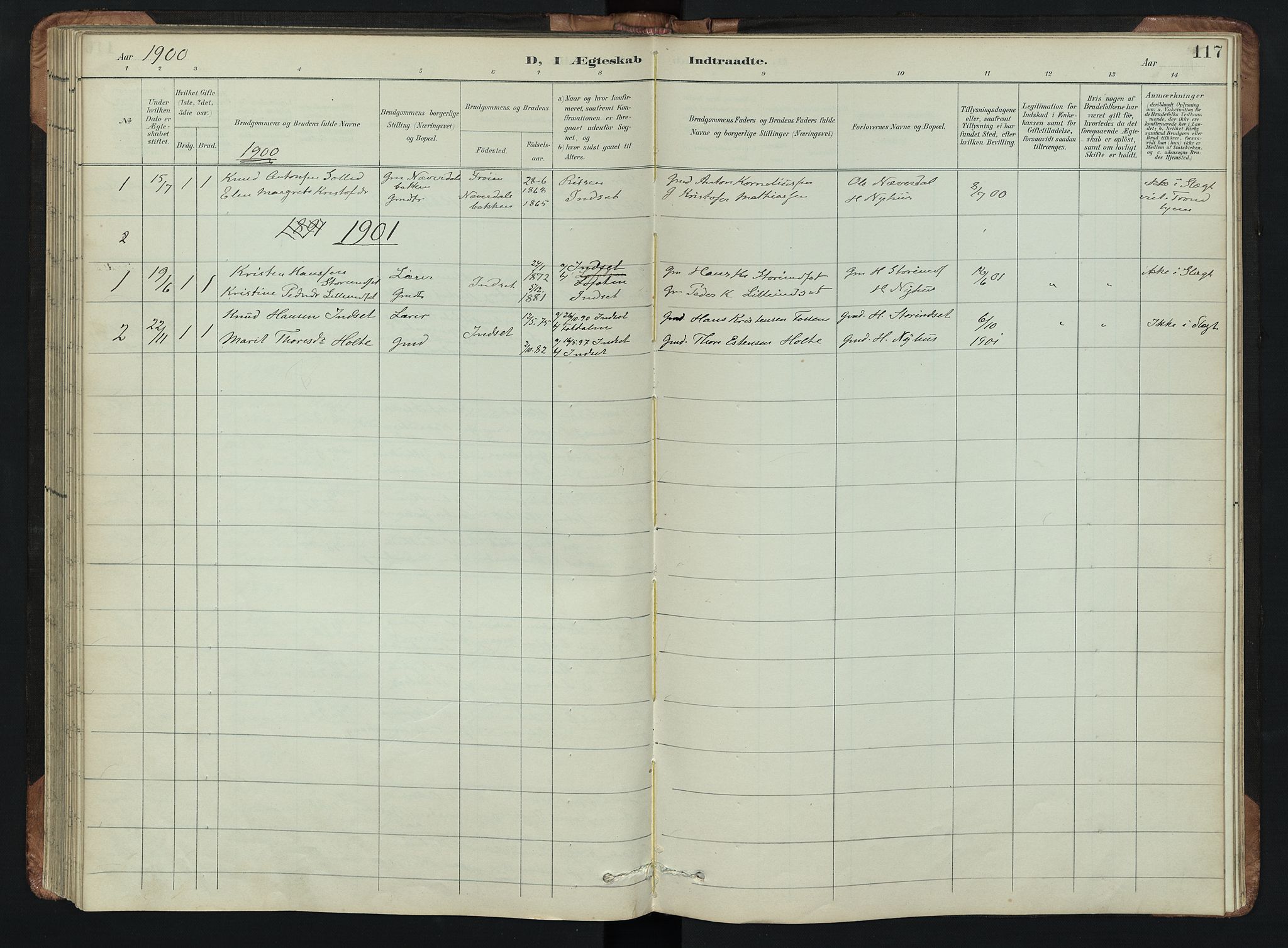 Kvikne prestekontor, AV/SAH-PREST-064/H/Ha/Hab/L0002: Parish register (copy) no. 2, 1859-1901, p. 117