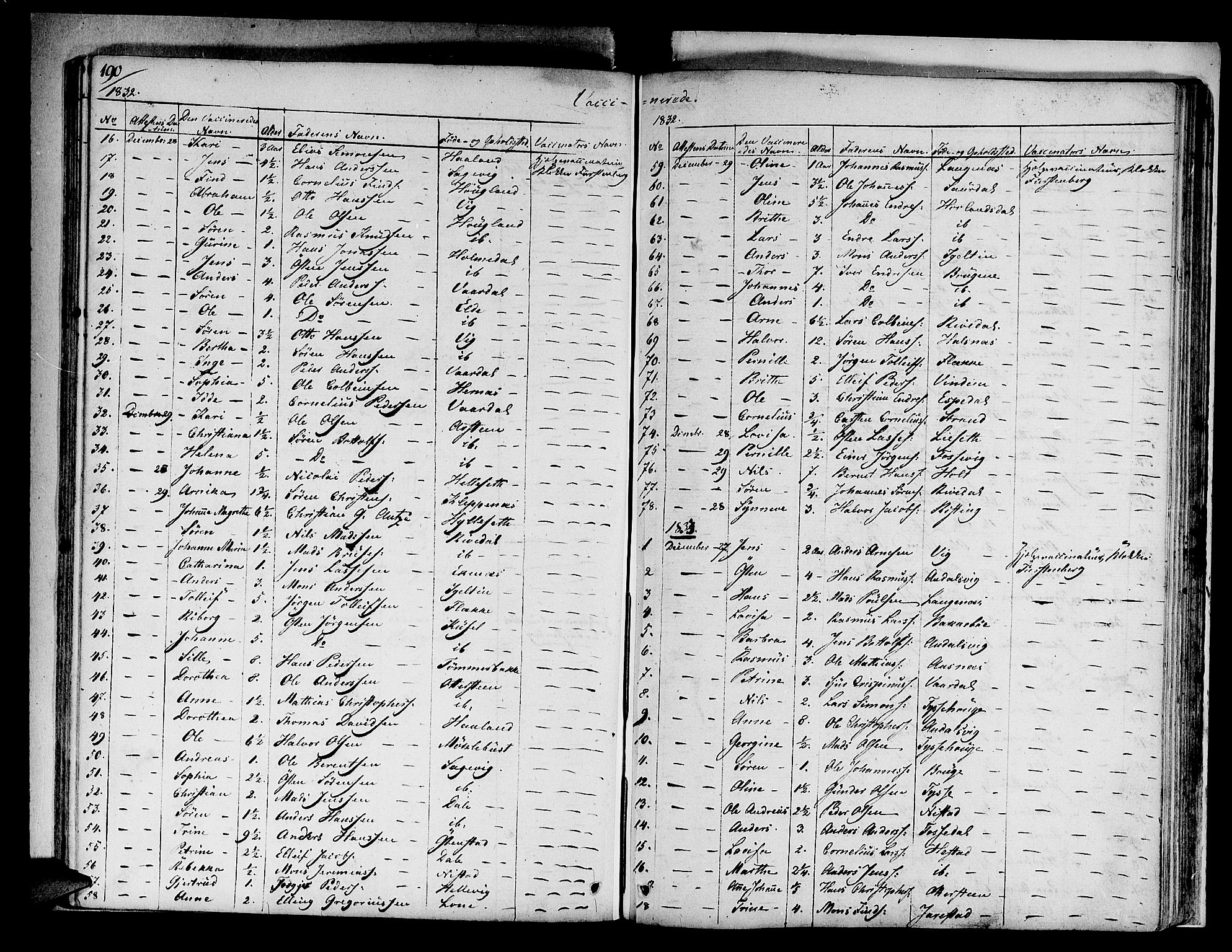 Fjaler sokneprestembete, SAB/A-79801/H/Haa/Haaa/L0005: Parish register (official) no. A 5, 1821-1835, p. 190