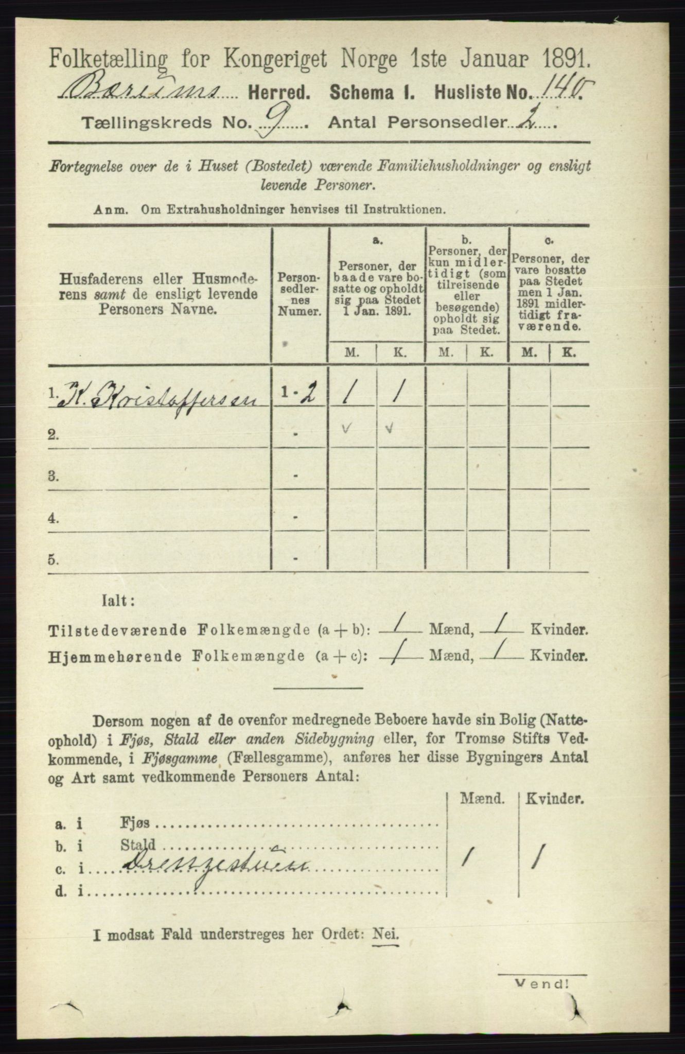 RA, 1891 census for 0219 Bærum, 1891, p. 5127