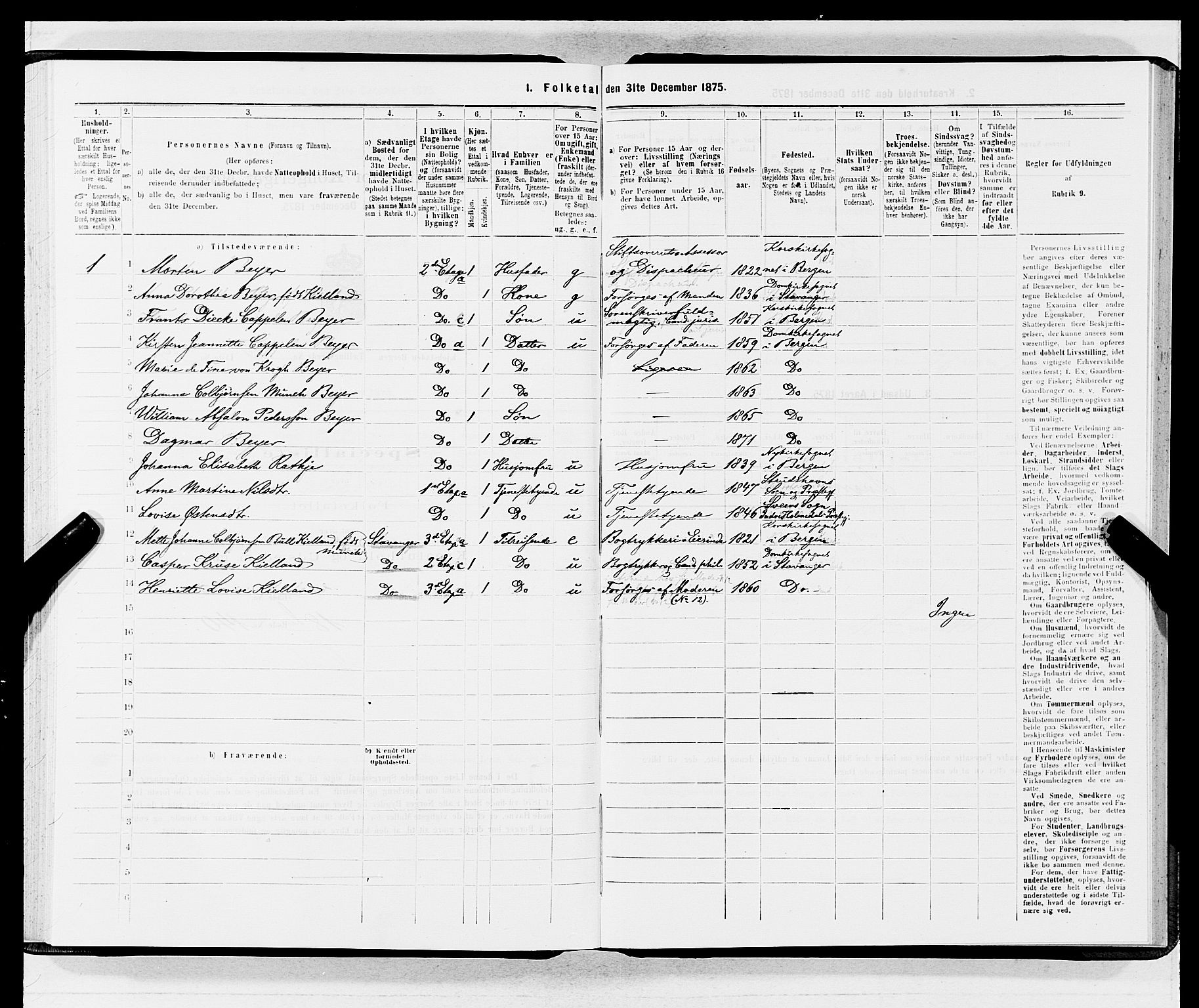 SAB, 1875 census for 1301 Bergen, 1875, p. 4223