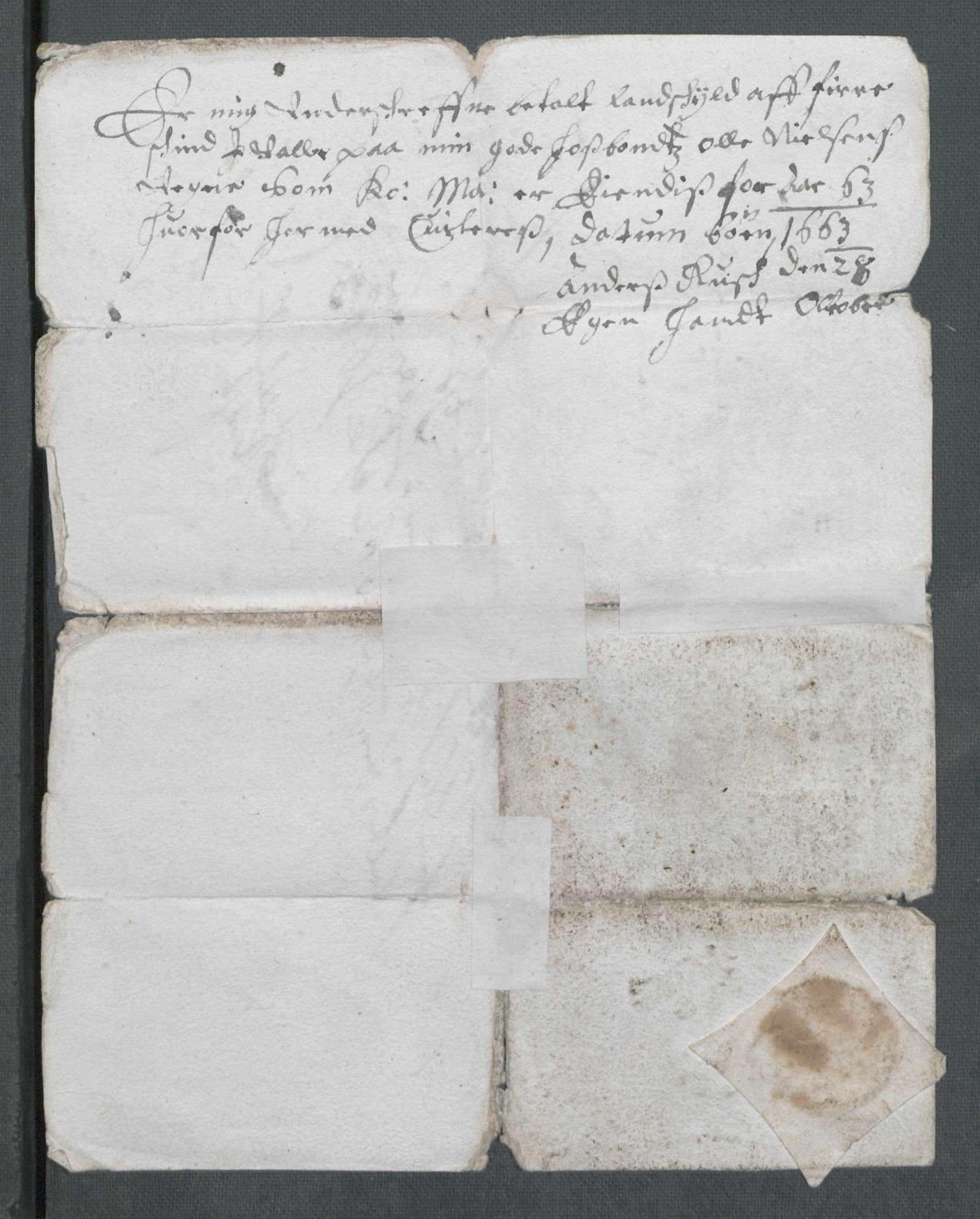 Riksarkivets diplomsamling, AV/RA-EA-5965/F02/L0169: Dokumenter, 1661-1663, p. 91