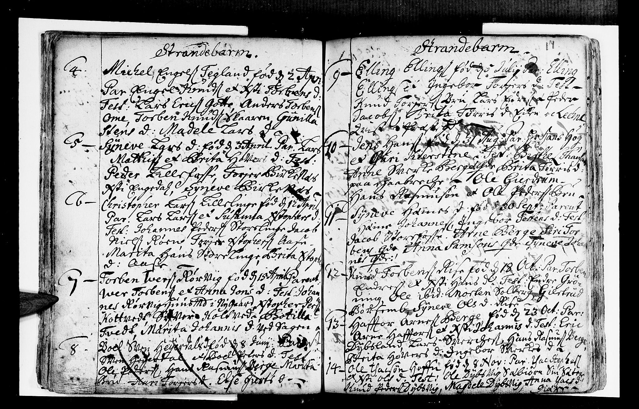 Strandebarm sokneprestembete, AV/SAB-A-78401/H/Haa: Parish register (official) no. A 2 /1, 1727-1750, p. 17