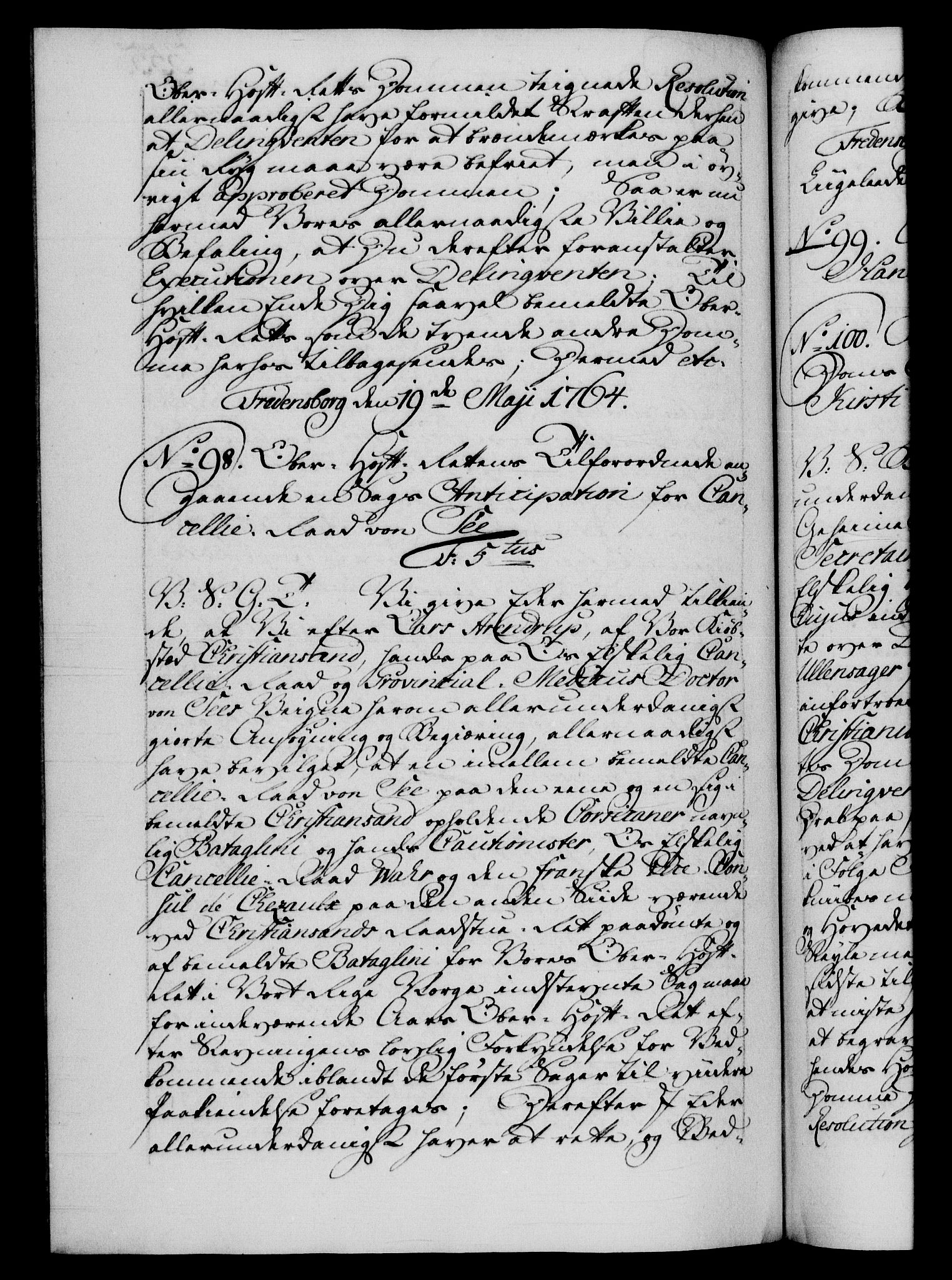 Danske Kanselli 1572-1799, RA/EA-3023/F/Fc/Fca/Fcab/L0037: Norske tegnelser, 1762-1766, p. 355b