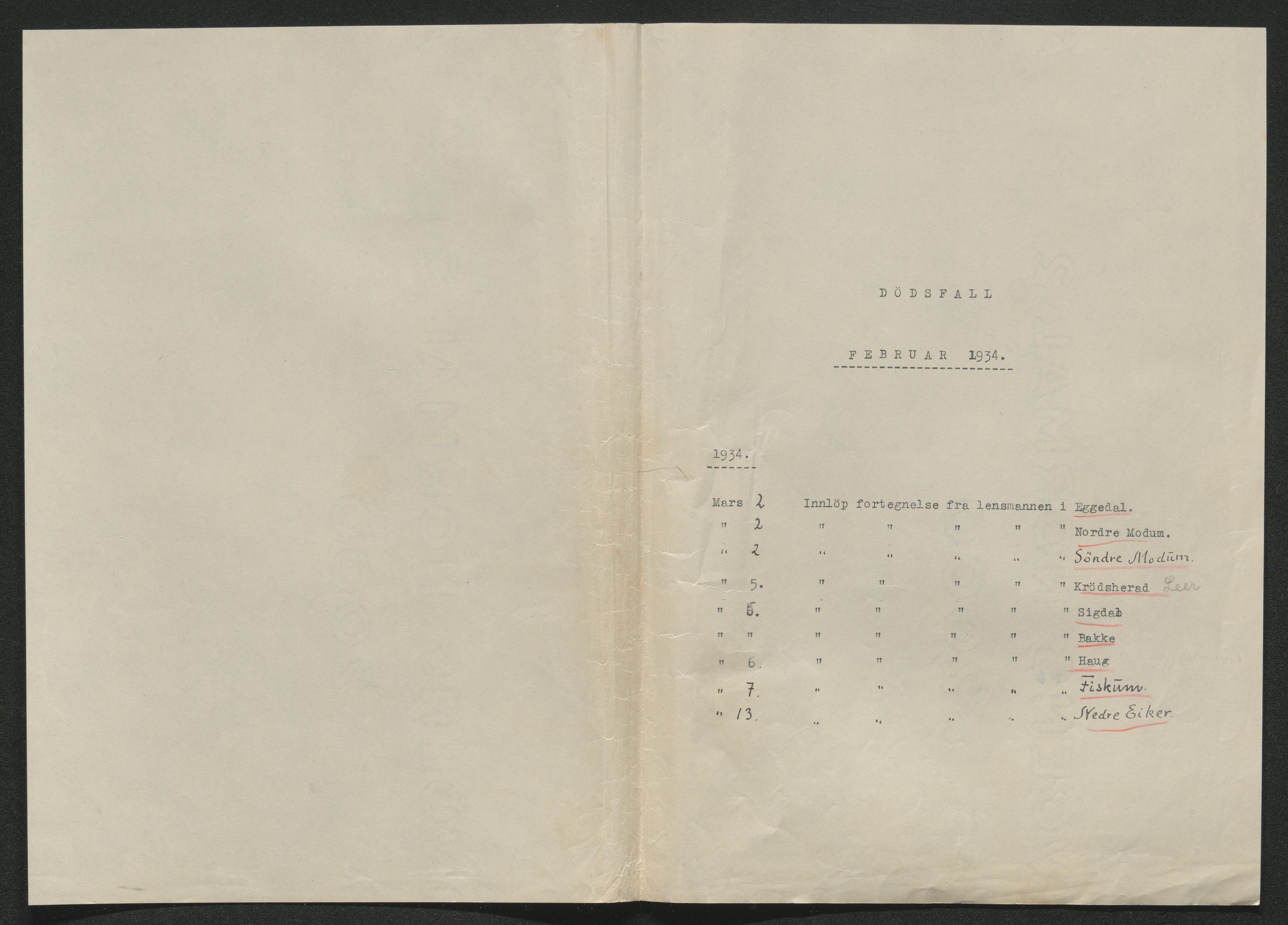 Eiker, Modum og Sigdal sorenskriveri, AV/SAKO-A-123/H/Ha/Hab/L0049: Dødsfallsmeldinger, 1934, p. 80