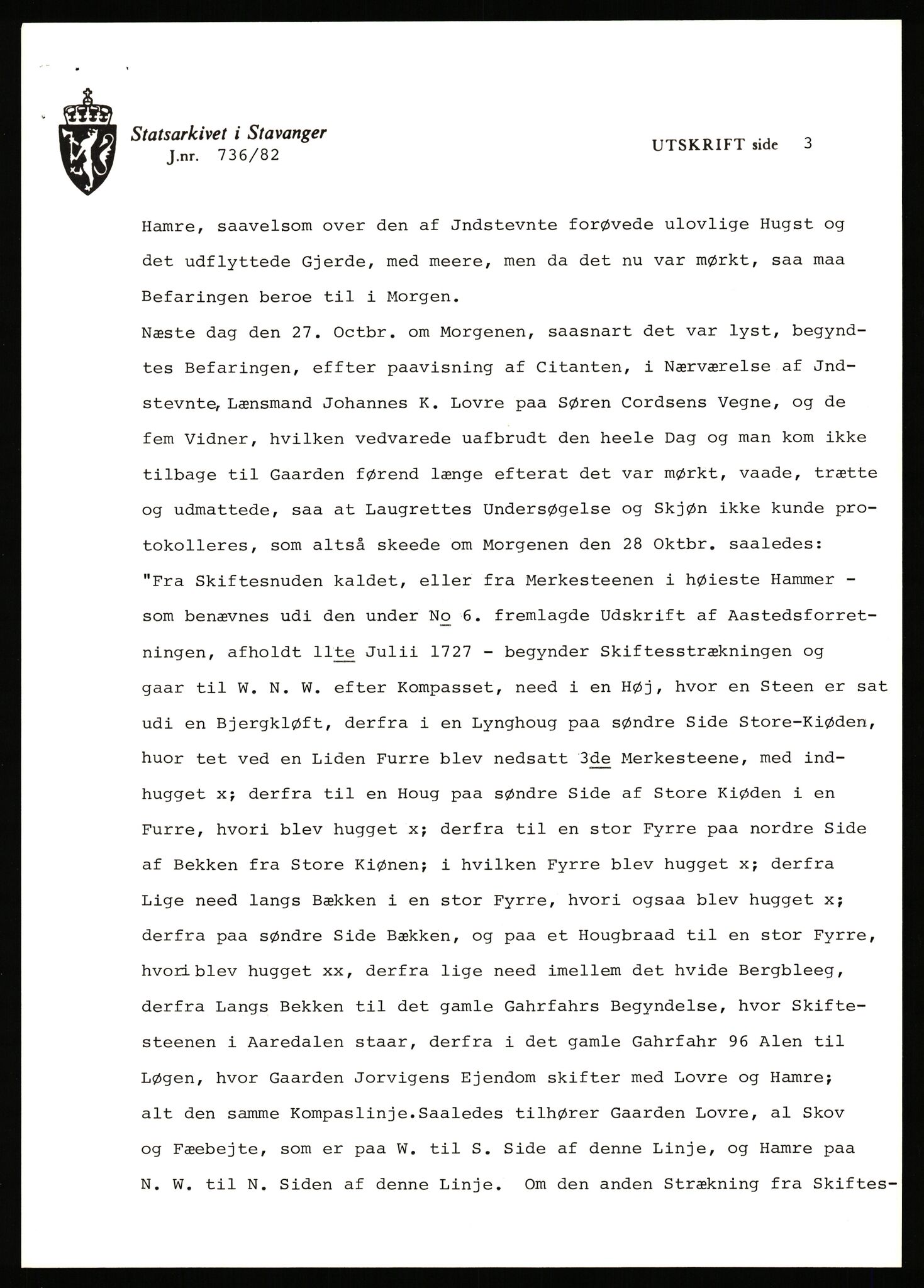 Statsarkivet i Stavanger, SAST/A-101971/03/Y/Yj/L0029: Avskrifter sortert etter gårdsnavn: Haga i Skjold - Handeland, 1750-1930, p. 320