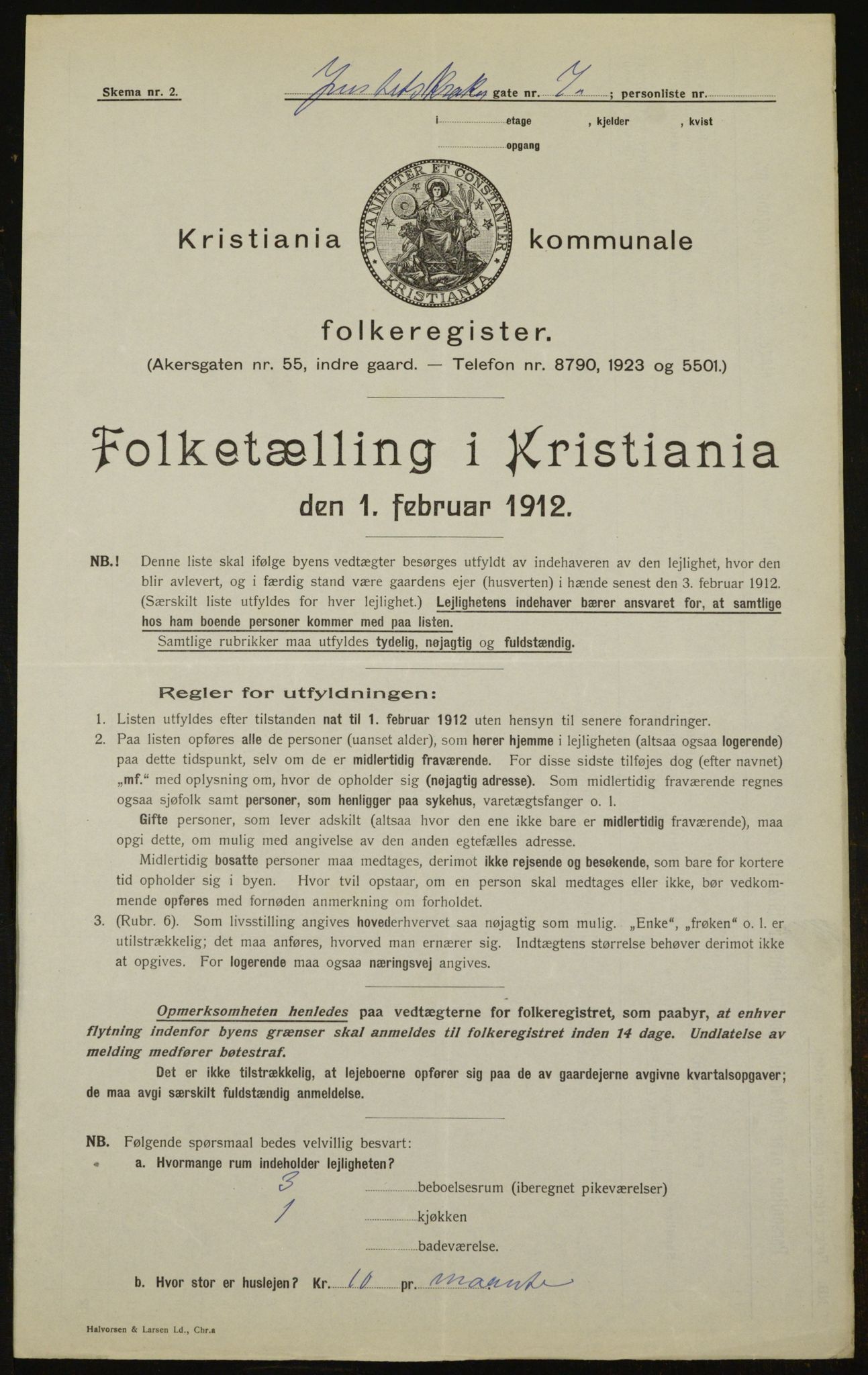 OBA, Municipal Census 1912 for Kristiania, 1912, p. 48004