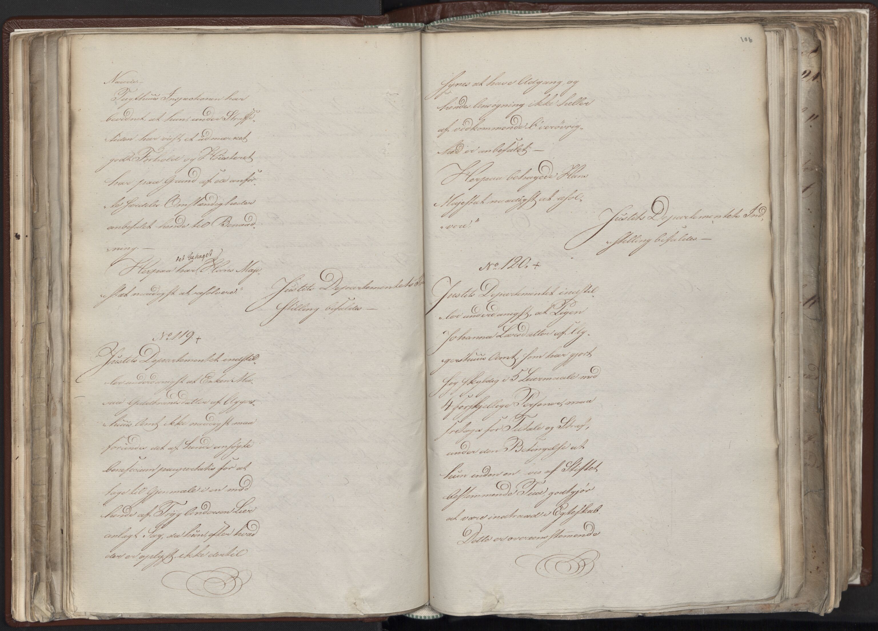 Statsrådssekretariatet, AV/RA-S-1001/A/Ab/L0012: Kgl. res. nr. 5679-6008 II, 1821, p. 105b-106a
