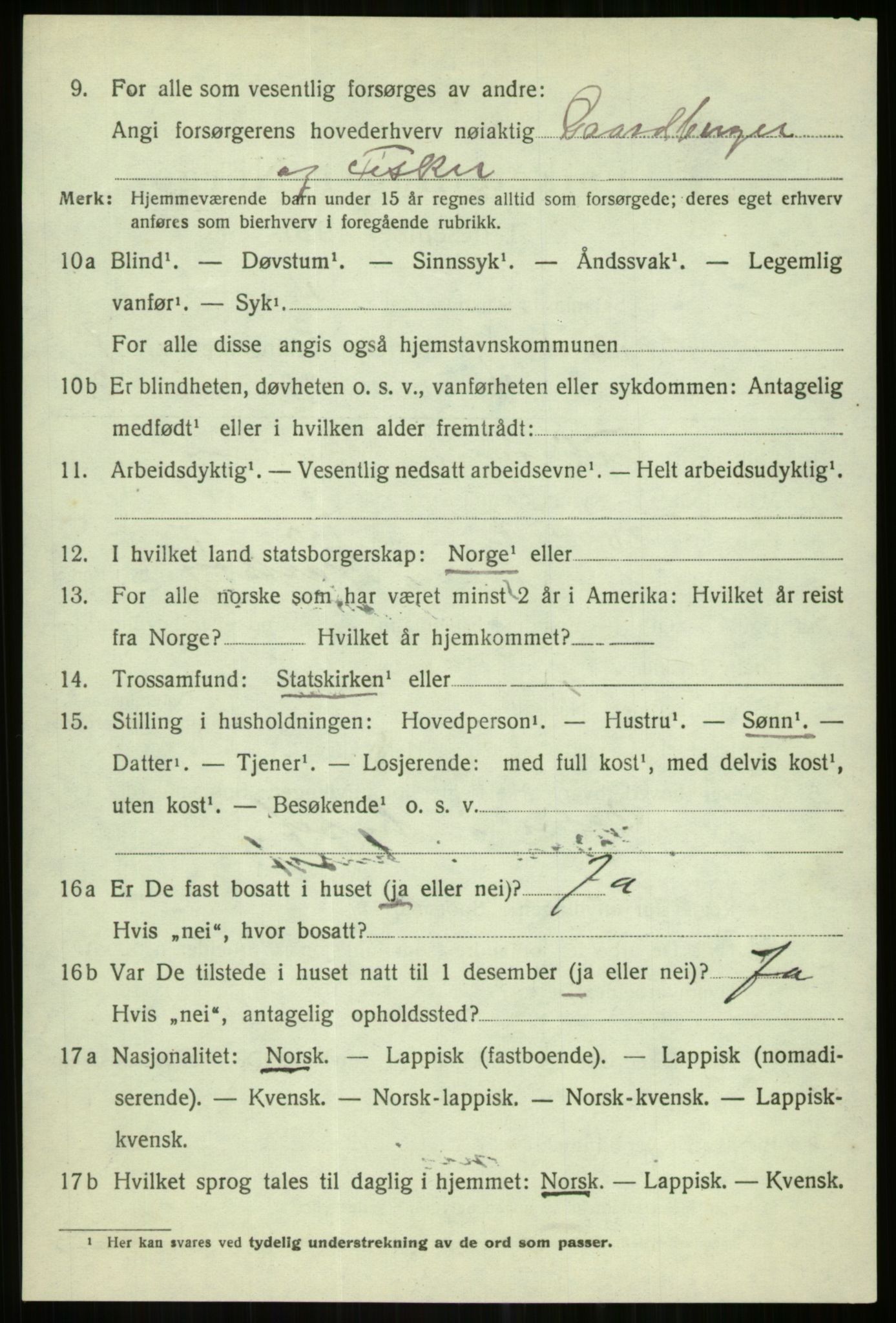 SATØ, 1920 census for Karlsøy, 1920, p. 2677