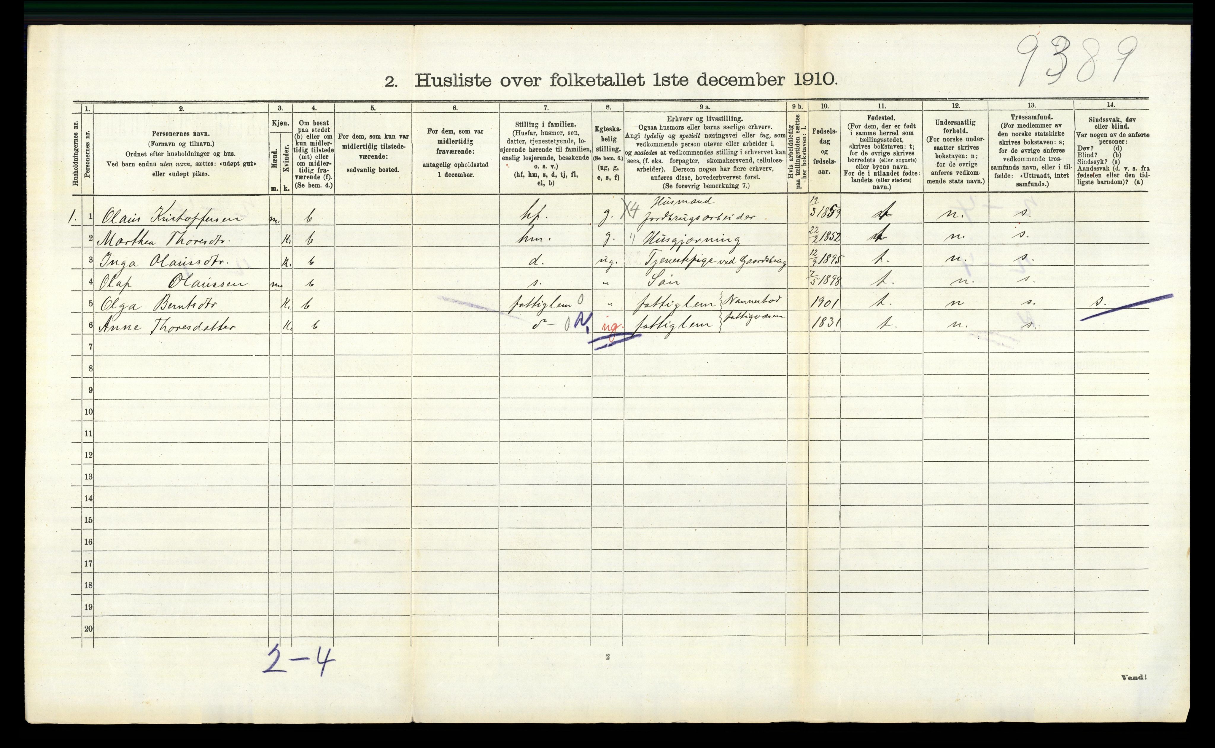 RA, 1910 census for Nannestad, 1910, p. 682