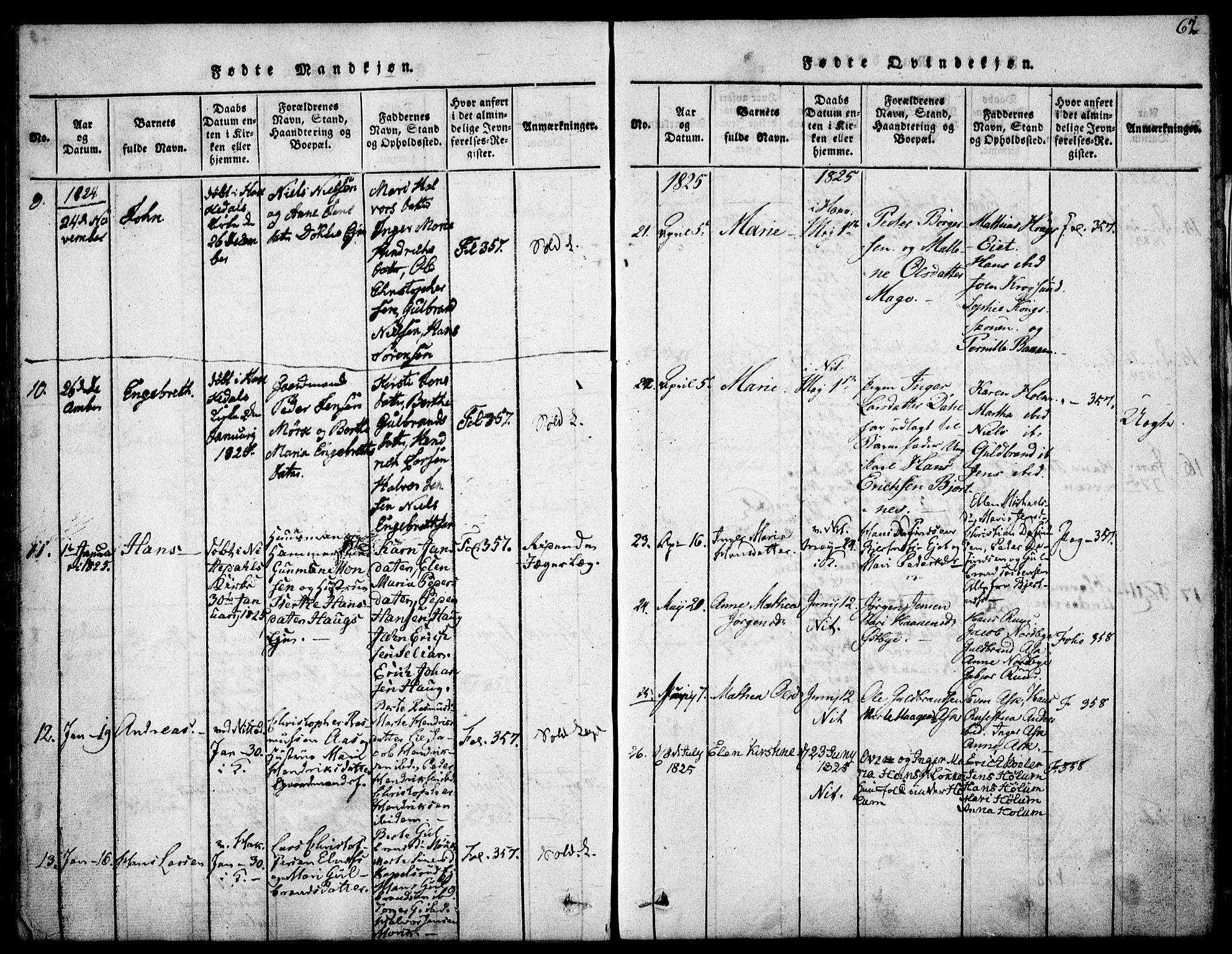 Nittedal prestekontor Kirkebøker, AV/SAO-A-10365a/F/Fa/L0003: Parish register (official) no. I 3, 1814-1836, p. 62