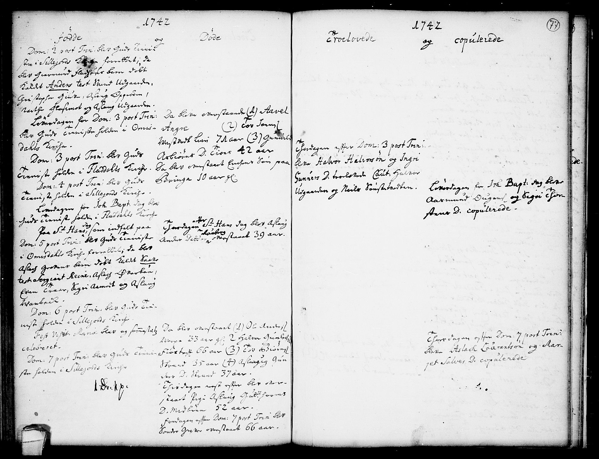 Seljord kirkebøker, SAKO/A-20/F/Fa/L0005: Parish register (official) no. I 5, 1737-1743, p. 77