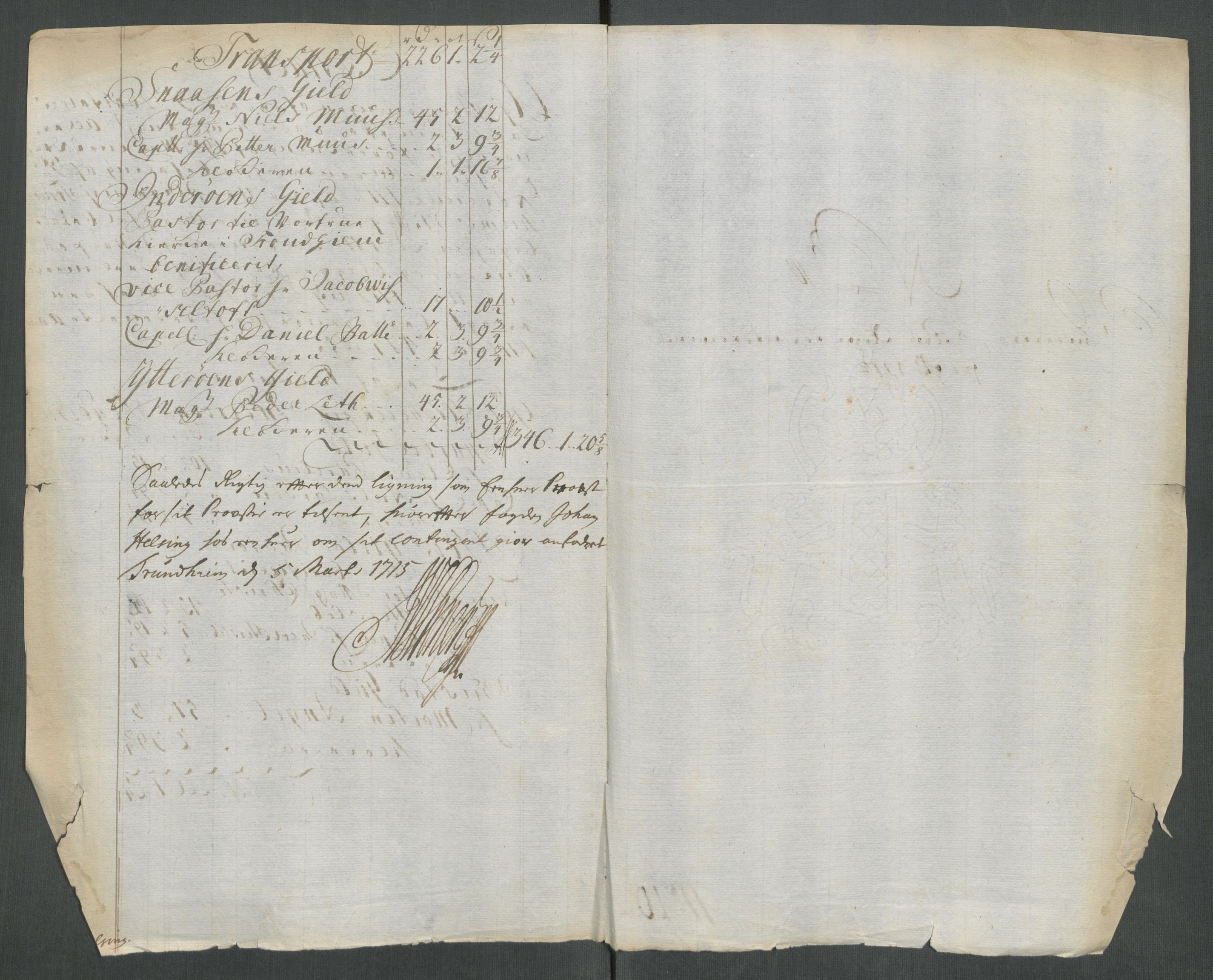 Rentekammeret inntil 1814, Reviderte regnskaper, Fogderegnskap, AV/RA-EA-4092/R63/L4322: Fogderegnskap Inderøy, 1714, p. 202