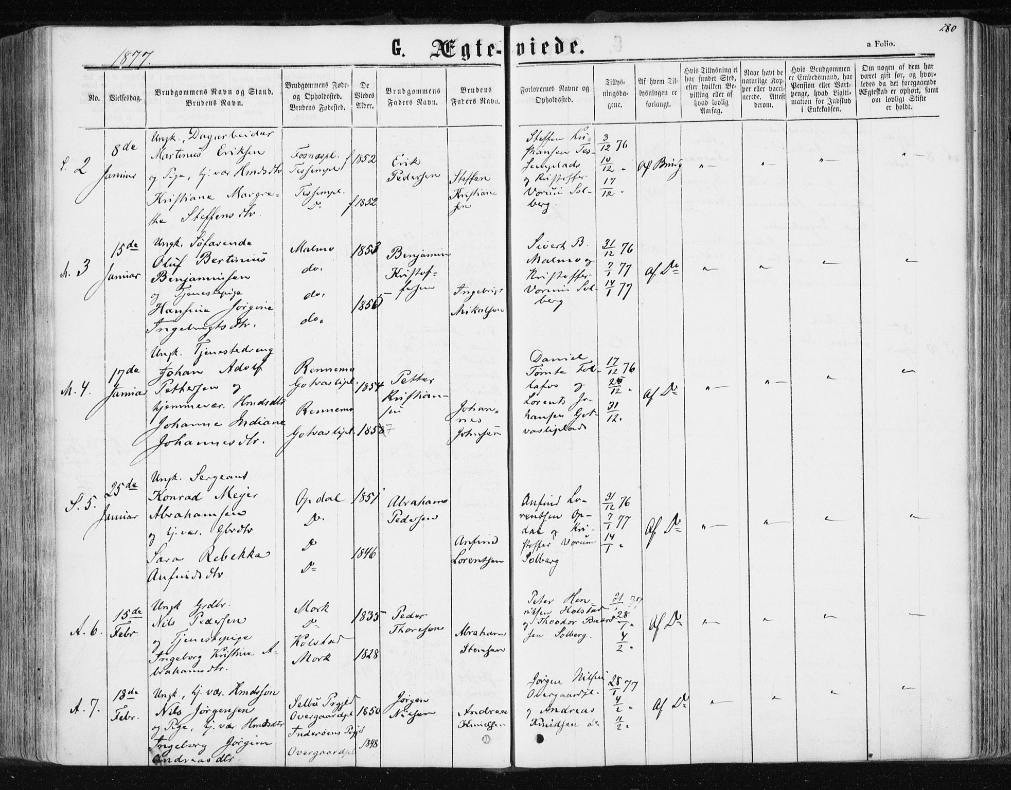 Ministerialprotokoller, klokkerbøker og fødselsregistre - Nord-Trøndelag, AV/SAT-A-1458/741/L0394: Parish register (official) no. 741A08, 1864-1877, p. 280