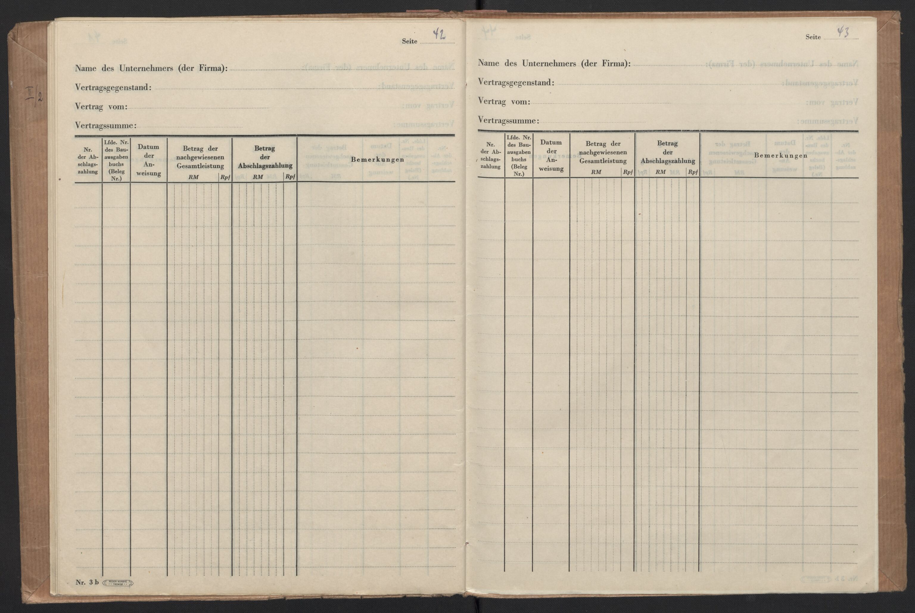 Tyske arkiver, Organisation Todt (OT), Einsatzgruppe Wiking, AV/RA-RAFA-2188/2/F/Fg/Fgb/L0005: Bltg. L.W. Bardufoss: Diverse regnskapsbøker, 1940