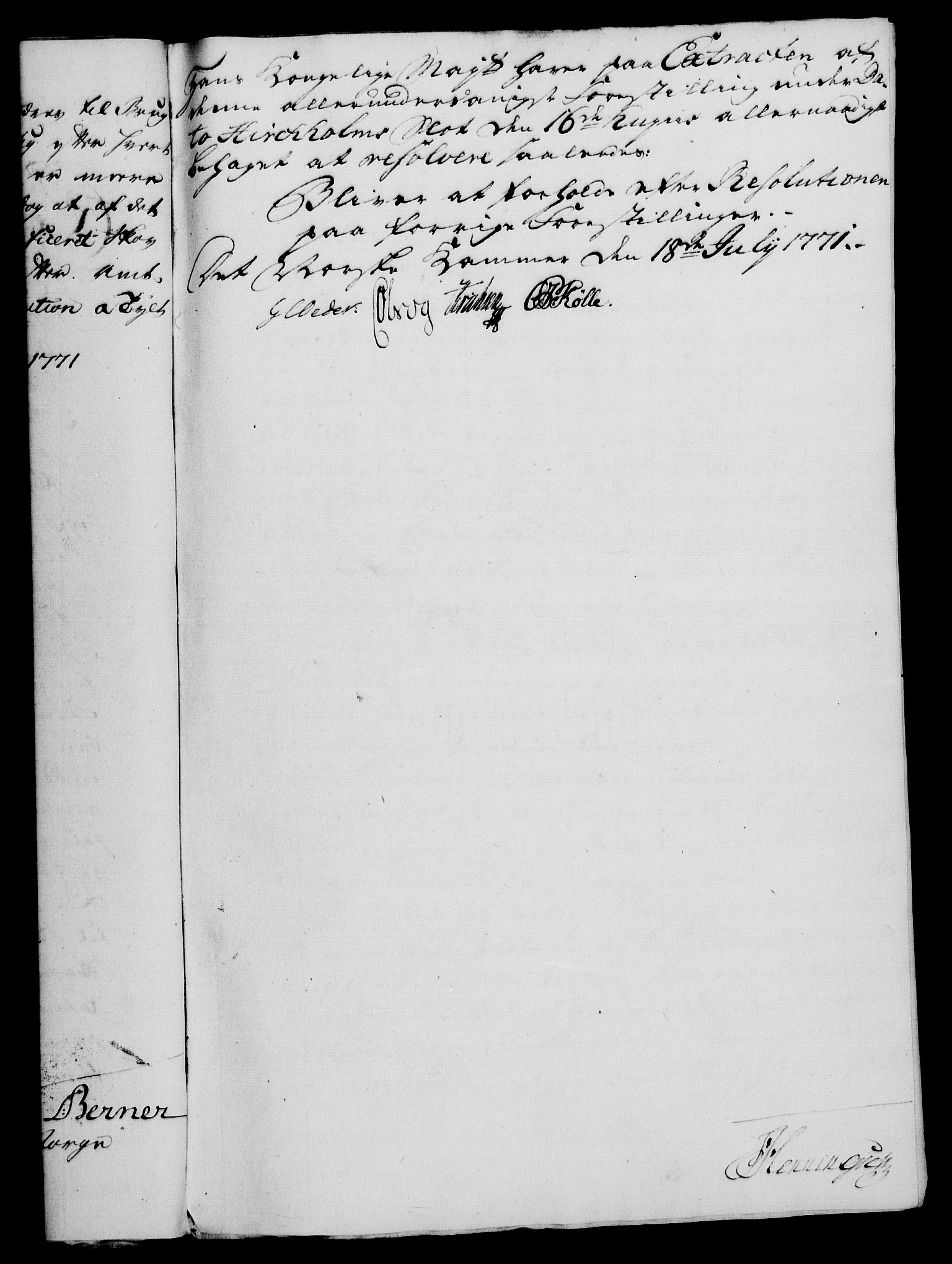 Rentekammeret, Kammerkanselliet, RA/EA-3111/G/Gf/Gfa/L0054: Norsk relasjons- og resolusjonsprotokoll (merket RK 52.54), 1771-1772, p. 74