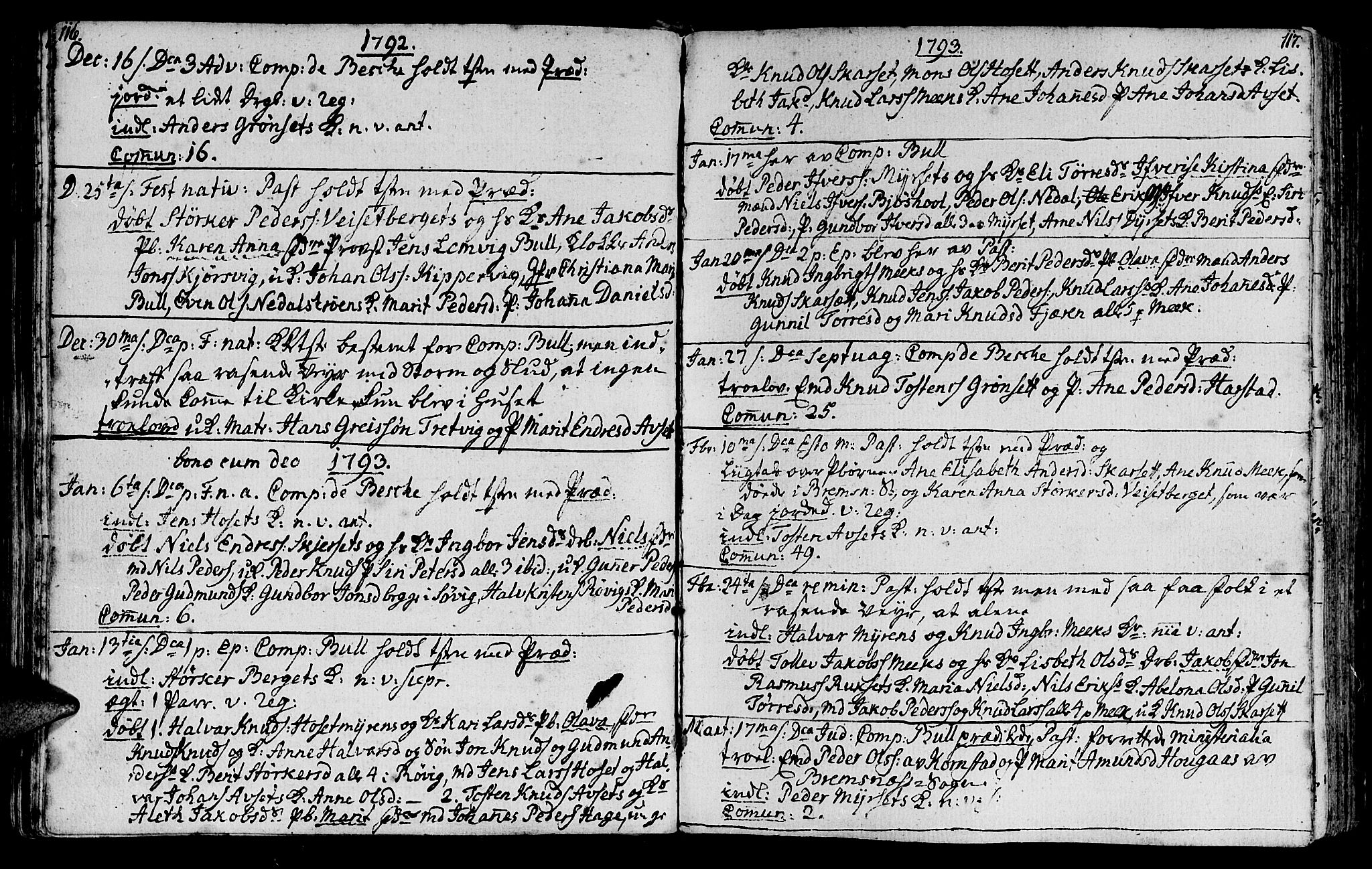 Ministerialprotokoller, klokkerbøker og fødselsregistre - Møre og Romsdal, AV/SAT-A-1454/568/L0799: Parish register (official) no. 568A08, 1780-1819, p. 116-117