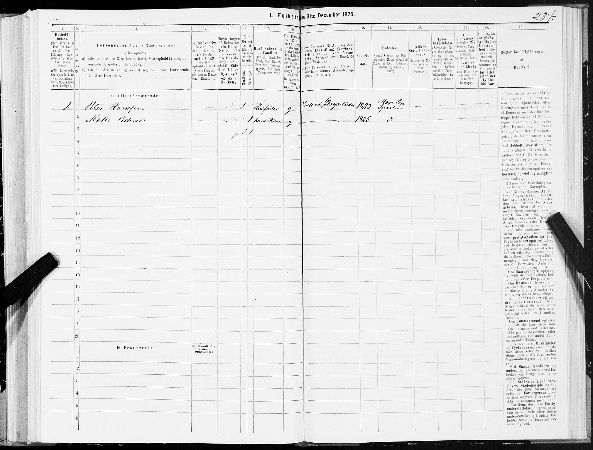 SAT, 1875 census for 1731P Sparbu, 1875, p. 2234