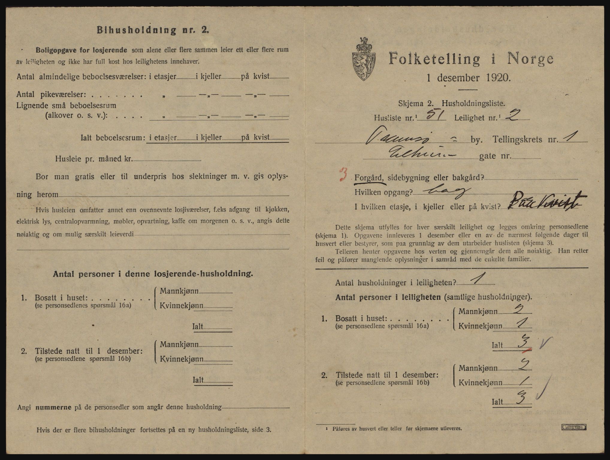 SATØ, 1920 census for Tromsø, 1920, p. 2581