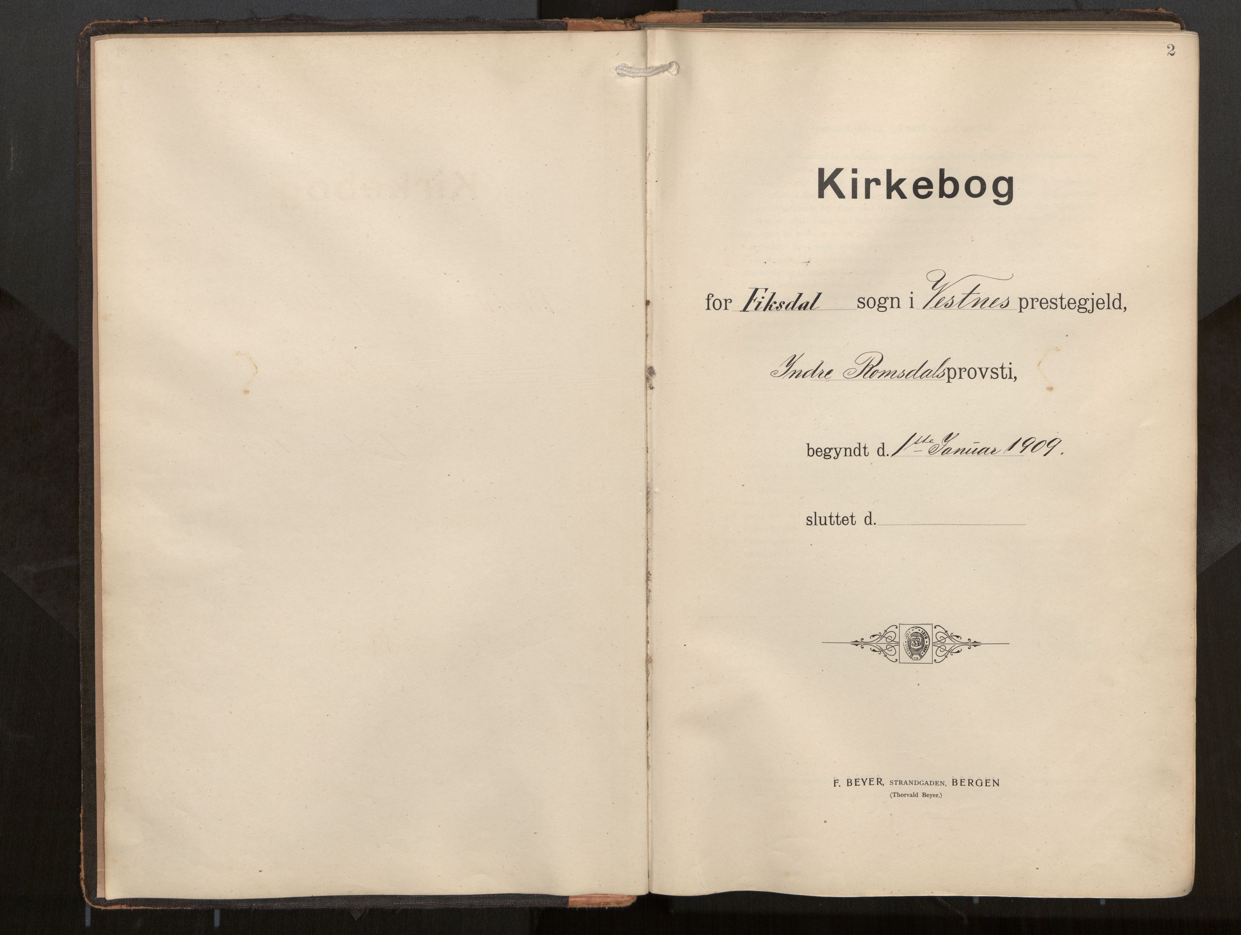 Ministerialprotokoller, klokkerbøker og fødselsregistre - Møre og Romsdal, AV/SAT-A-1454/540/L0540b: Parish register (official) no. 540A03, 1909-1932, p. 2