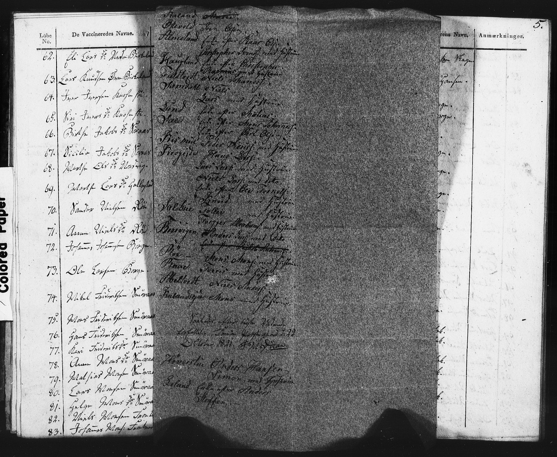 Fana Sokneprestembete, SAB/A-75101/H/Haa/Haaa/L0013: Parish register (official) no. A 13, 1819-1833, p. 5