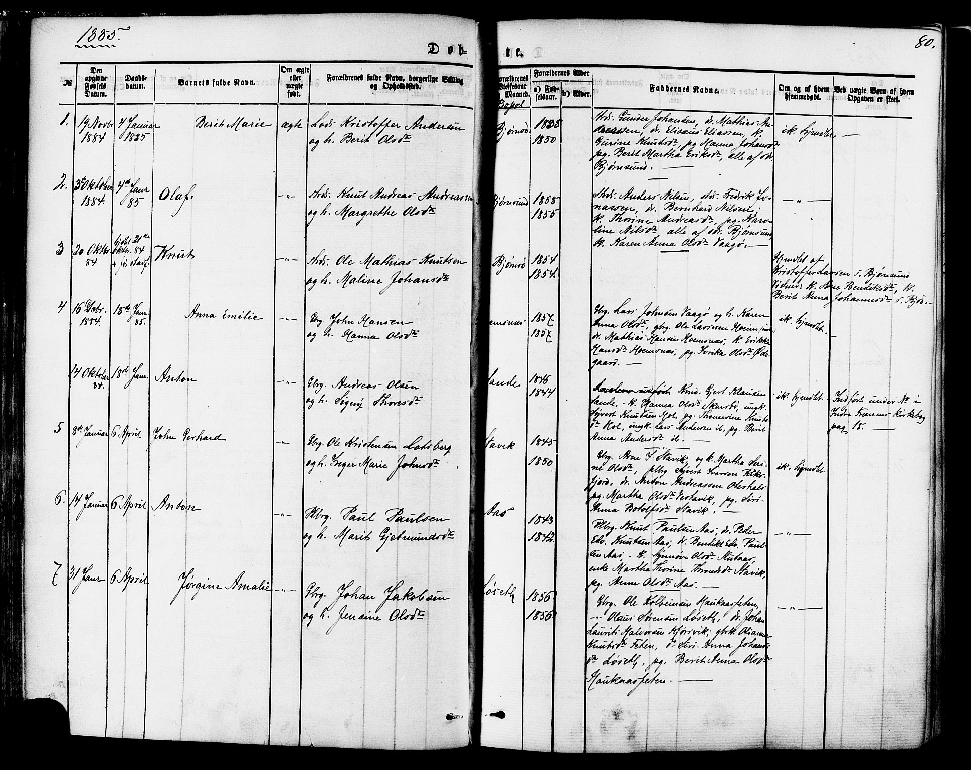 Ministerialprotokoller, klokkerbøker og fødselsregistre - Møre og Romsdal, SAT/A-1454/565/L0749: Parish register (official) no. 565A03, 1871-1886, p. 80