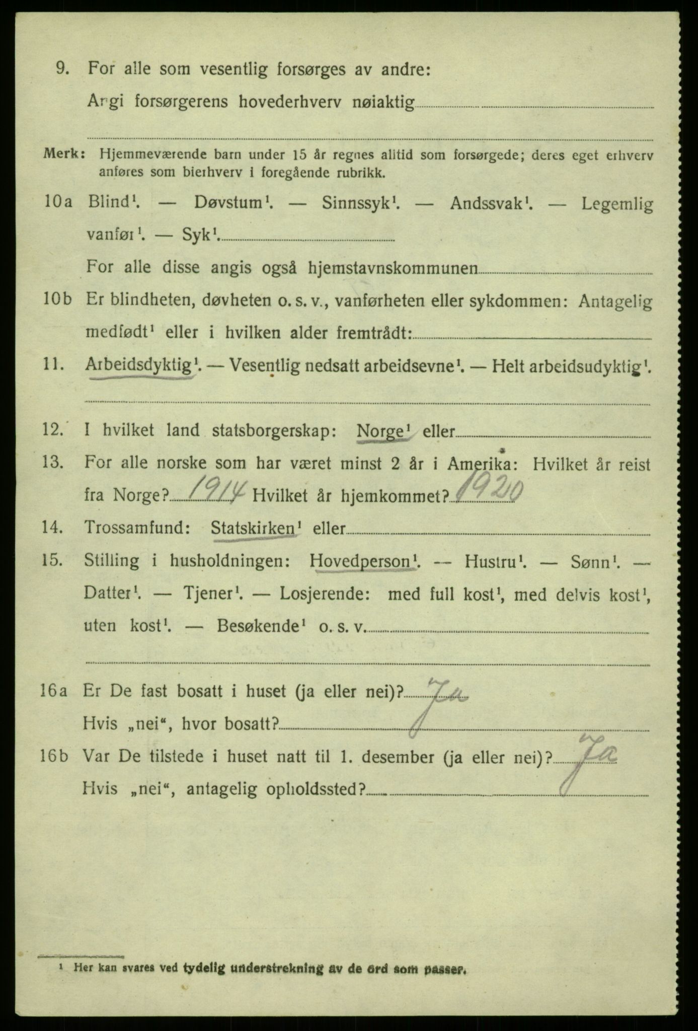 SAB, 1920 census for Masfjorden, 1920, p. 4468