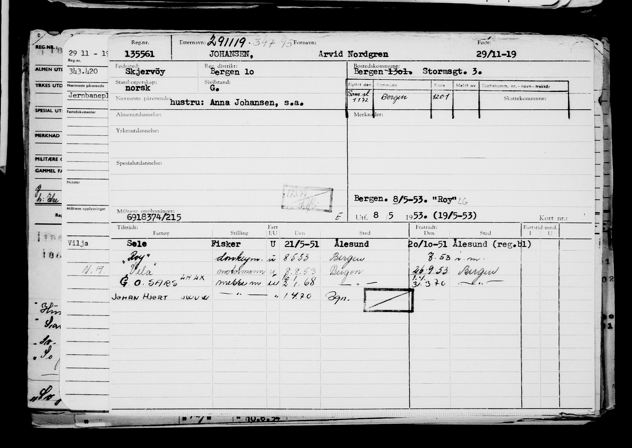 Direktoratet for sjømenn, AV/RA-S-3545/G/Gb/L0174: Hovedkort, 1919, p. 222