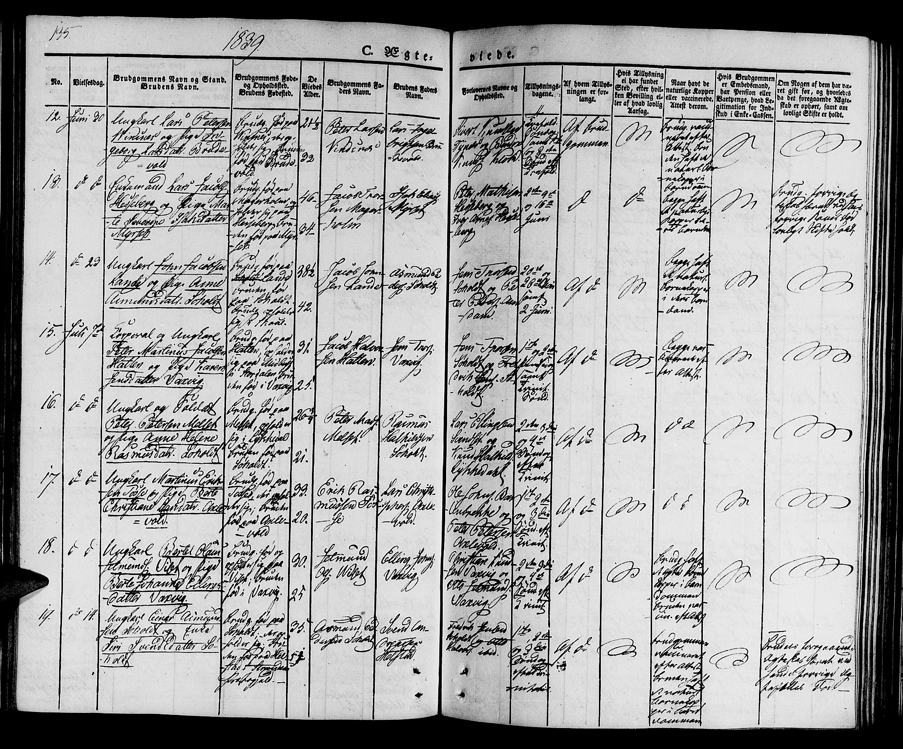 Ministerialprotokoller, klokkerbøker og fødselsregistre - Møre og Romsdal, SAT/A-1454/522/L0311: Parish register (official) no. 522A06, 1832-1842, p. 135