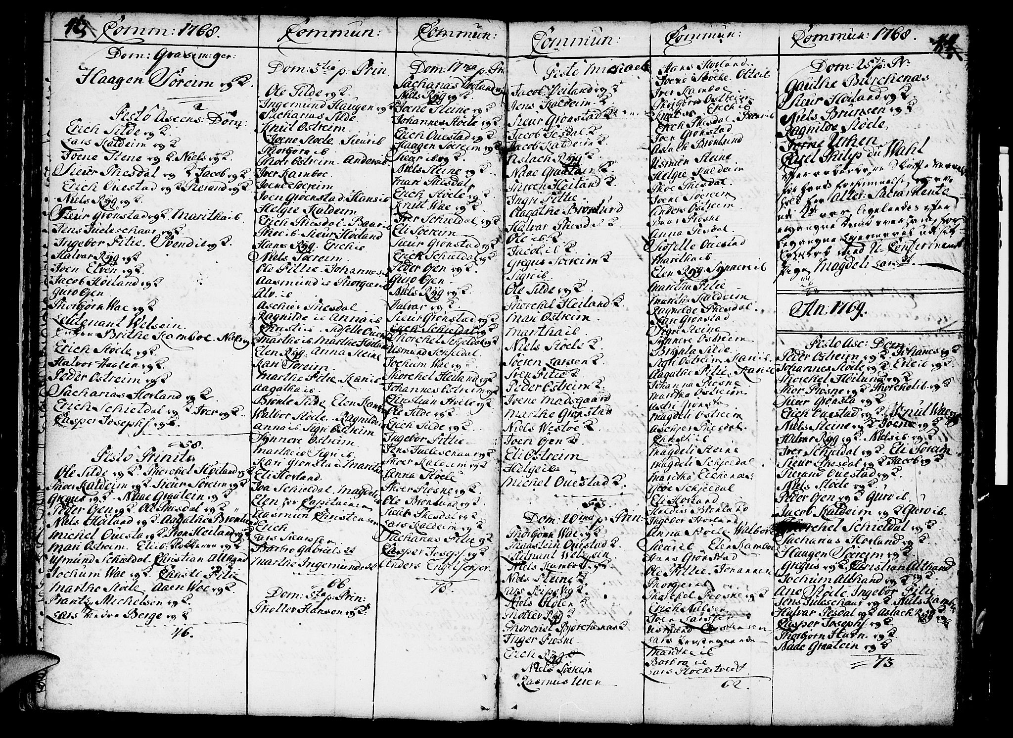 Etne sokneprestembete, AV/SAB-A-75001/H/Haa: Parish register (official) no. A 3 /1, 1755-1782, p. 43-44