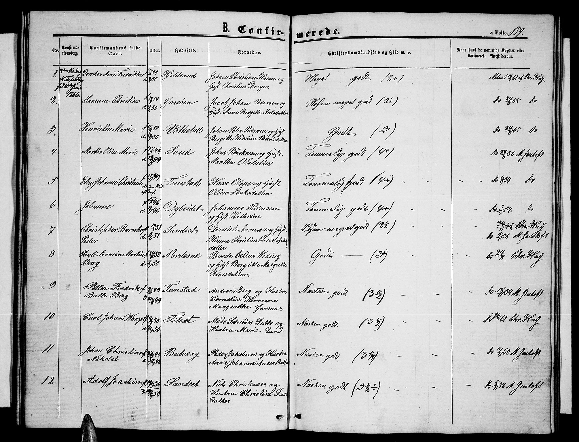 Ministerialprotokoller, klokkerbøker og fødselsregistre - Nordland, AV/SAT-A-1459/893/L1347: Parish register (copy) no. 893C02, 1858-1866, p. 159